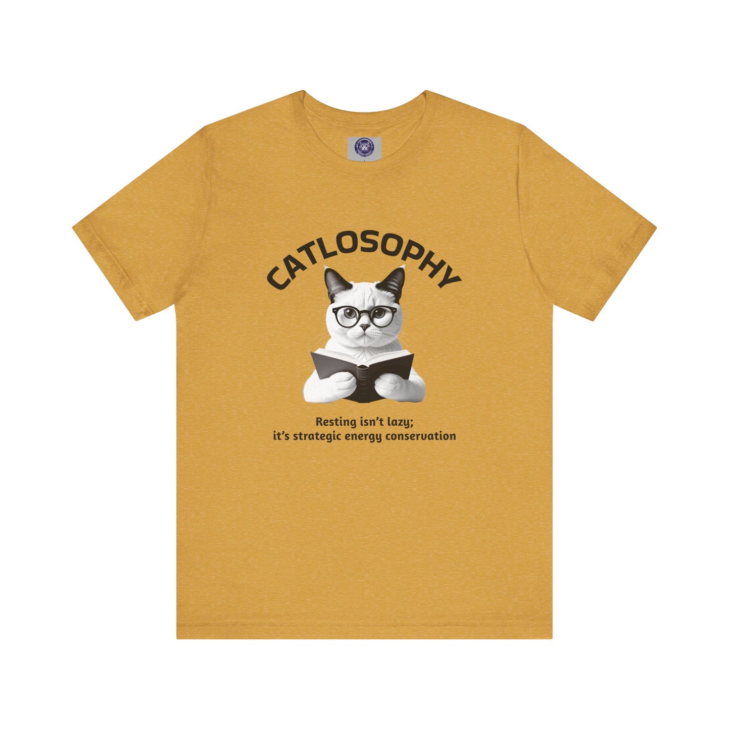 Catlosophy Unisex Jersey Short Sleeve Tee – "Resting isn't Lazy" Design