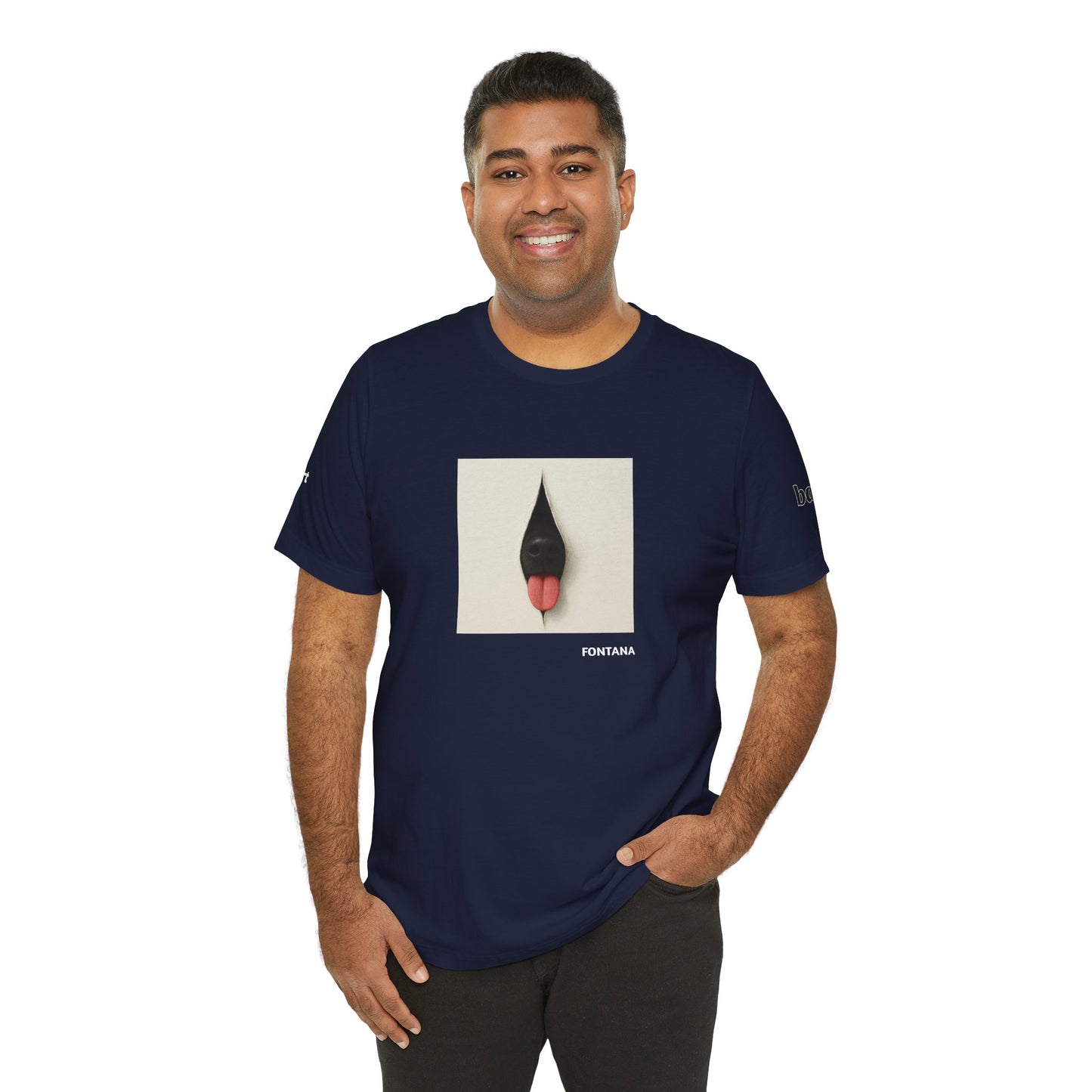 DOGART Unisex Jersey Dog T-Shirt - FONTANA - Iconic Painting Reimagined with Dogs