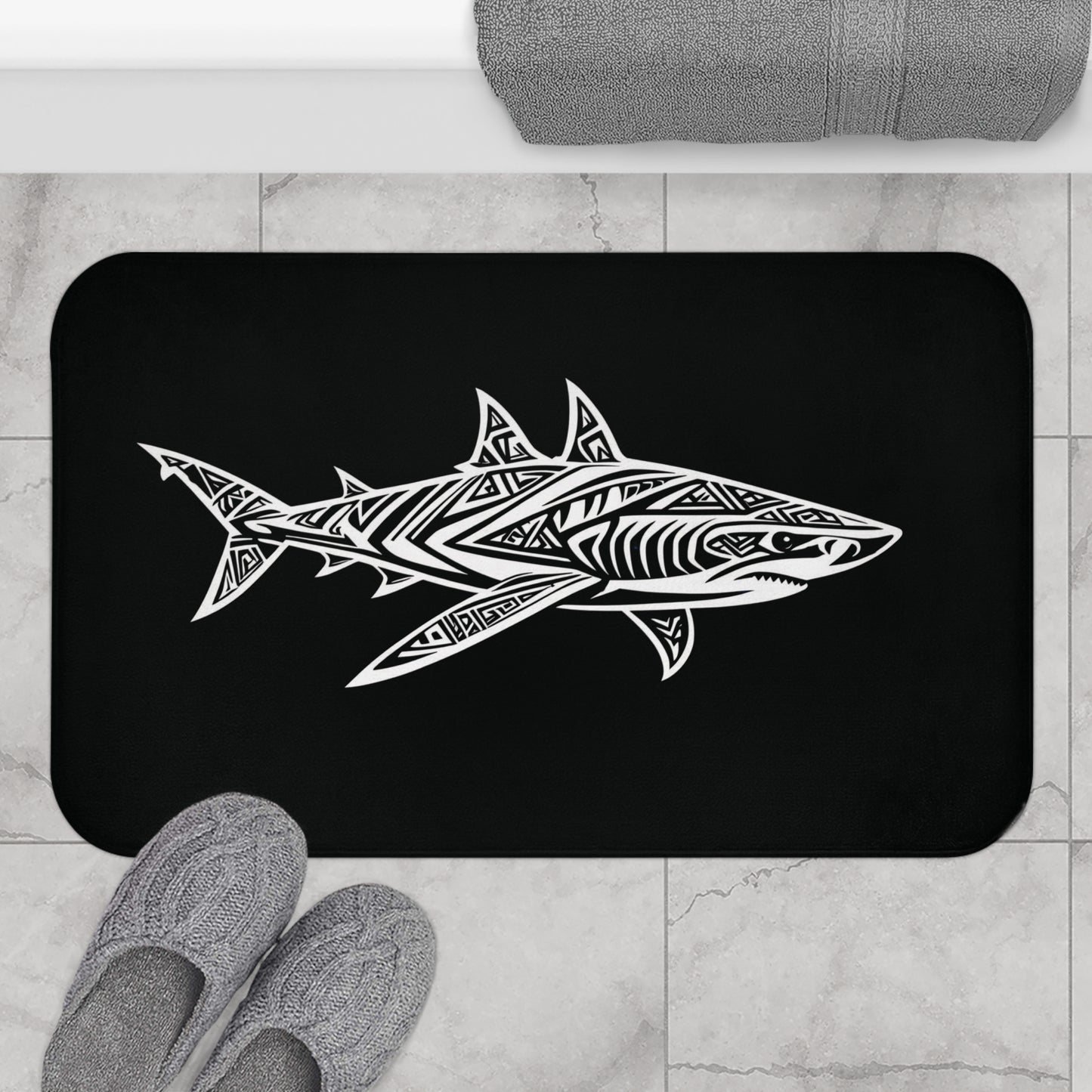 Tribal Bath Mat. Ocean Energy, Tribal Style