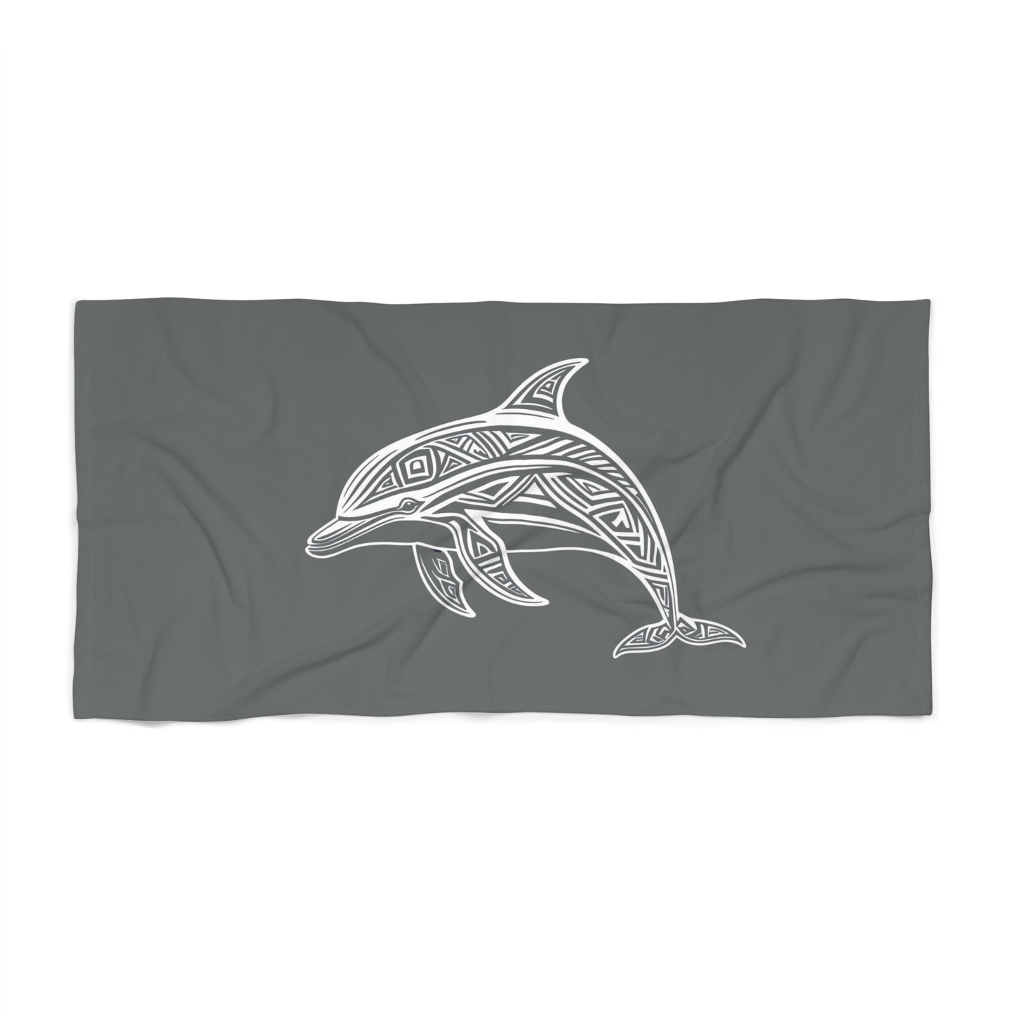 Tribal Waves Beach Towel - DOLPHIN