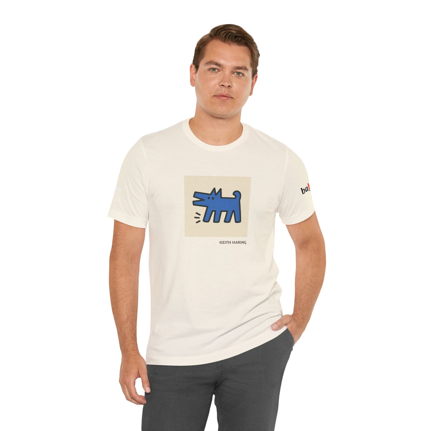 DOGART Unisex Jersey Dog T-Shirt - KEITH HARING - Iconic Painting Reimagined with Dogs