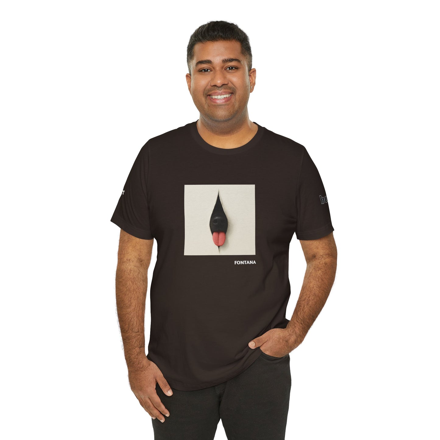 DOGART Unisex Jersey Dog T-Shirt - FONTANA - Iconic Painting Reimagined with Dogs