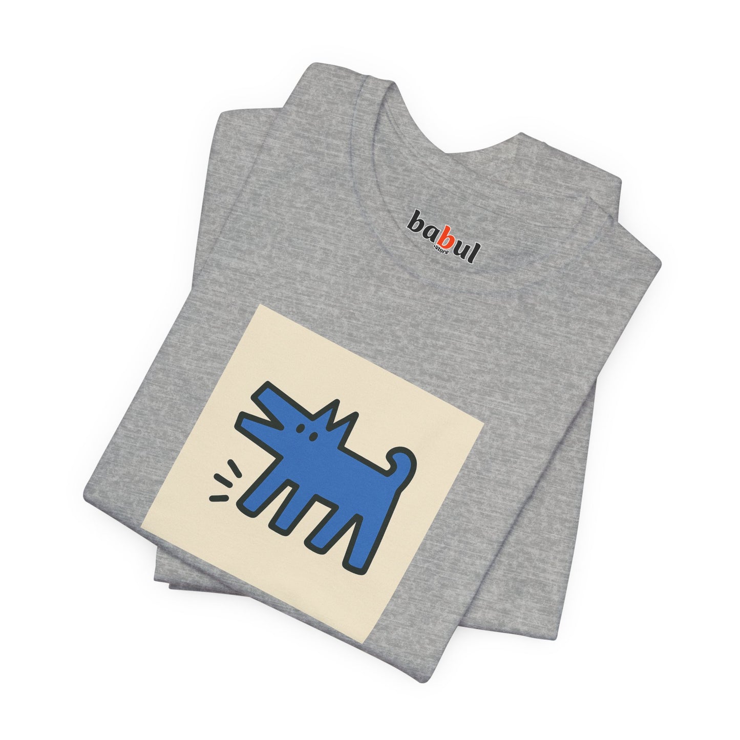 DOGART Unisex Jersey Dog T-Shirt - KEITH HARING - Iconic Painting Reimagined with Dogs