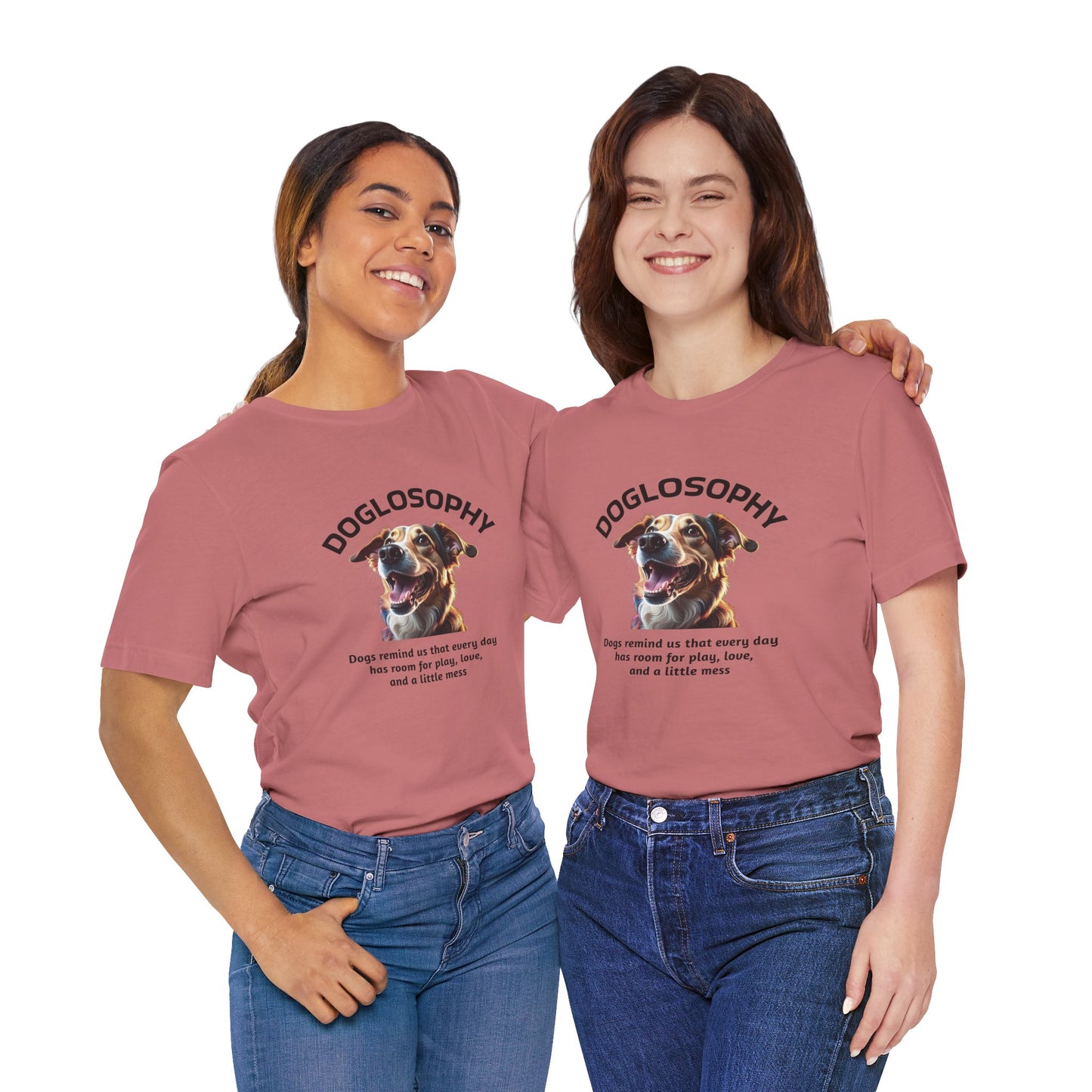 Doglosophy Unisex Jersey Short Sleeve Tee – "Dog Remind Us" Design