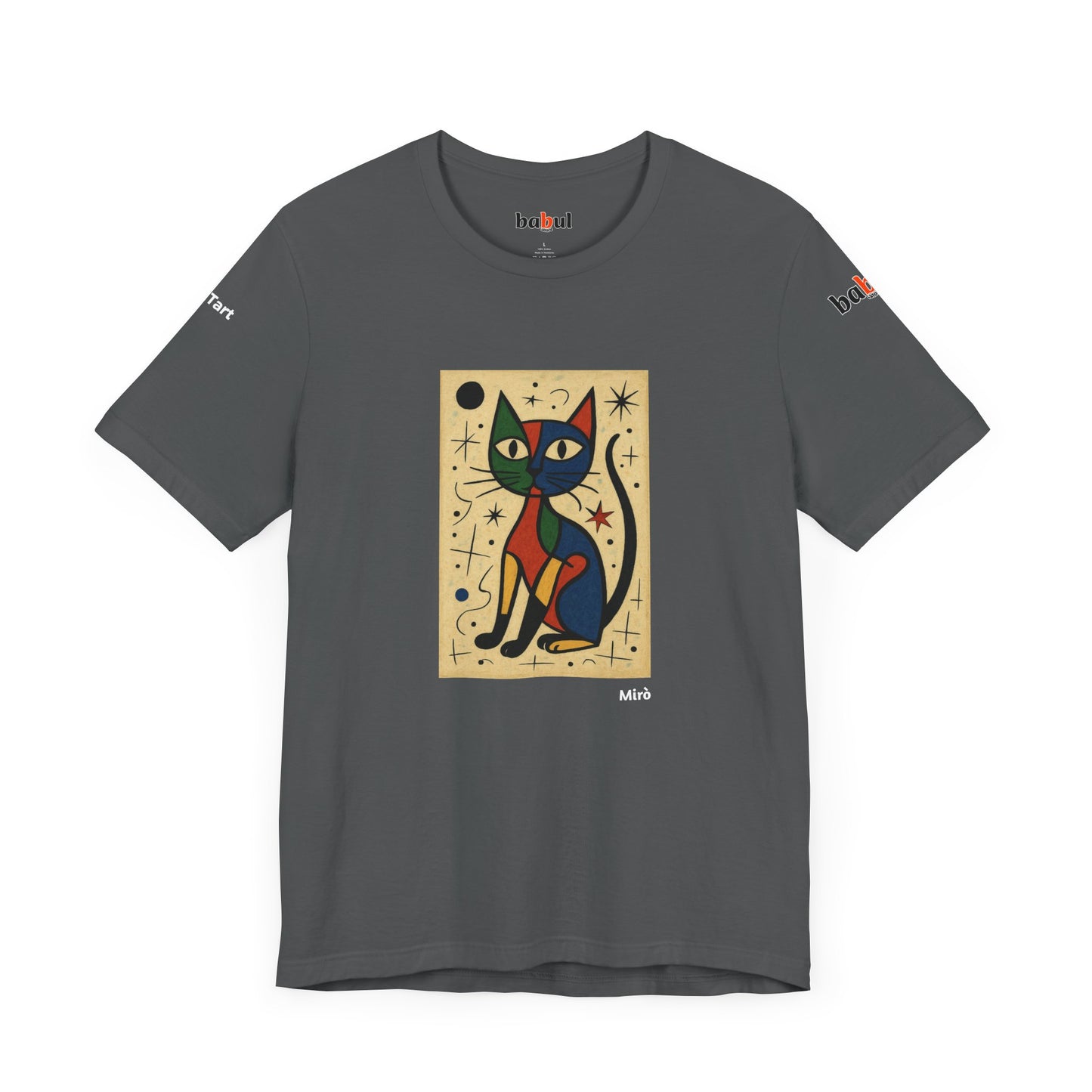 CATART Unisex Jersey Cat T-Shirt - MIRO - Iconic Painting Reimagined with Cats