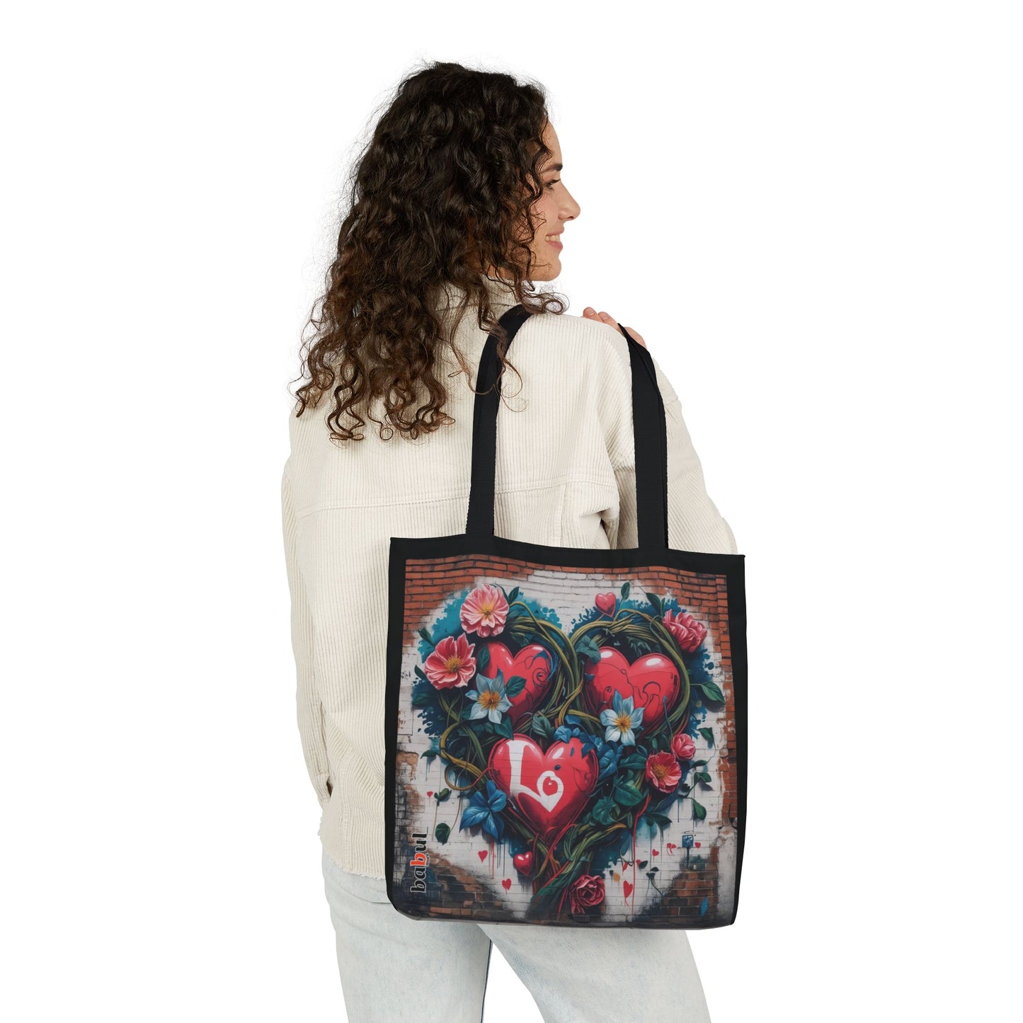Artistic Surge - Eco-Friendly Canvas Tote Bag - LOVE HEARTS