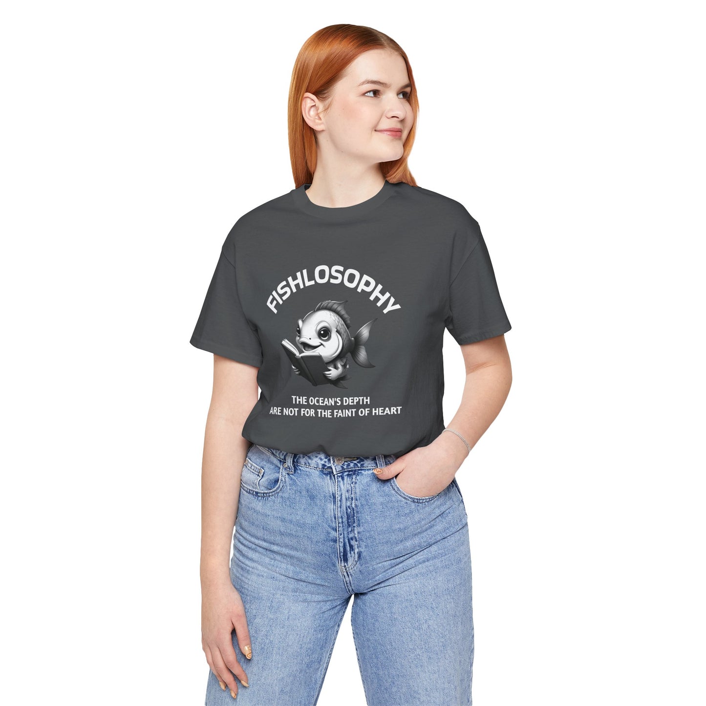 Fishlosophy Unisex Jersey Short Sleeve Tee – The Ocean' depth is not for the faint of heart