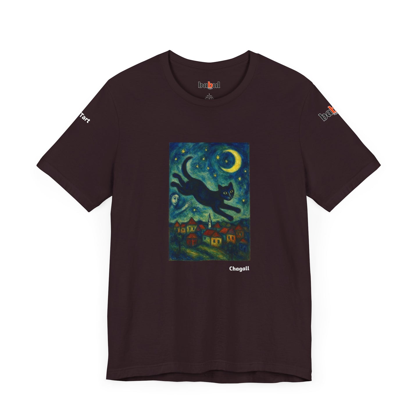 CATART Unisex Jersey Cat T-Shirt - MARC CHAGALL - Iconic Painting Reimagined with Cats