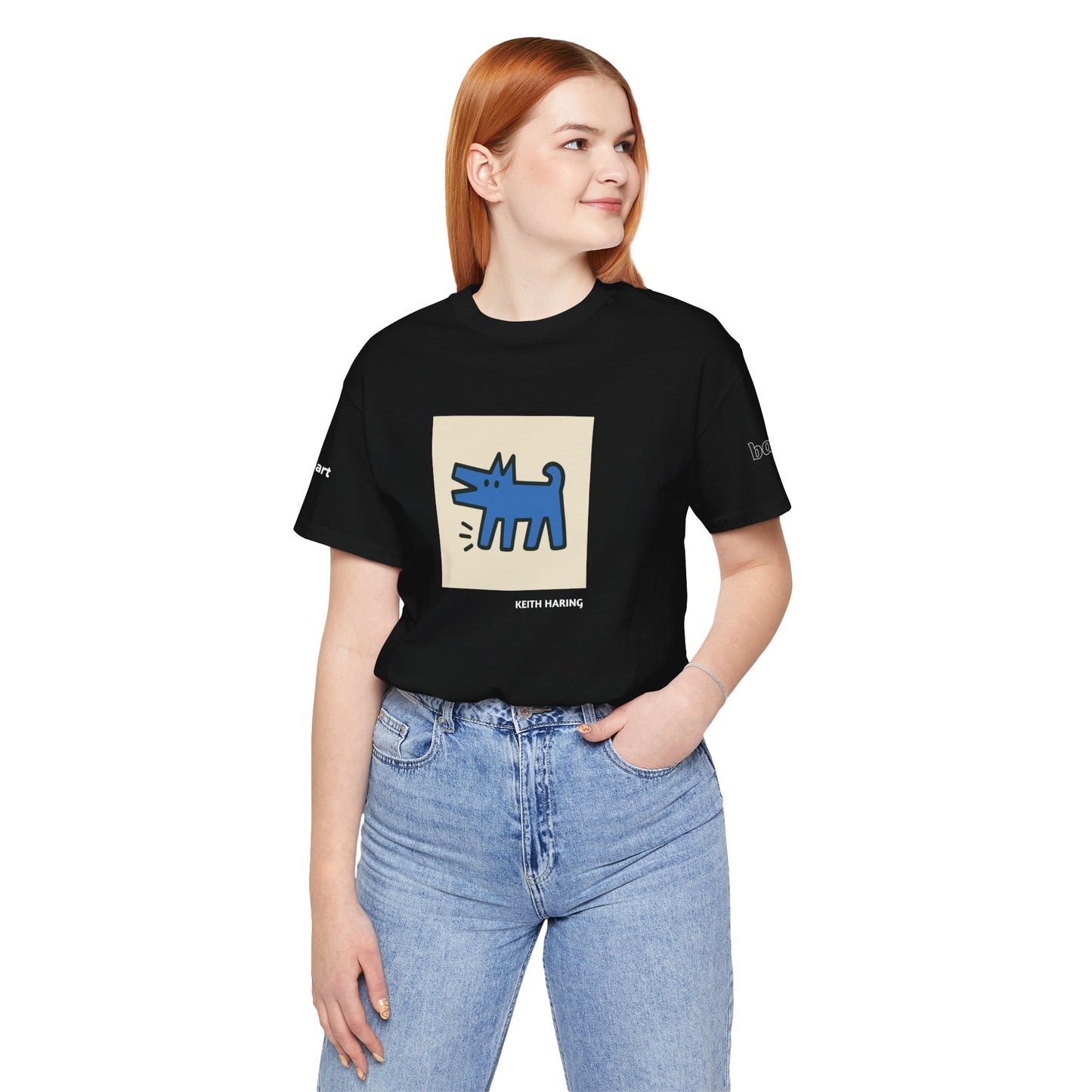 DOGART Unisex Jersey Dog T-Shirt - KEITH HARING - Iconic Painting Reimagined with Dogs