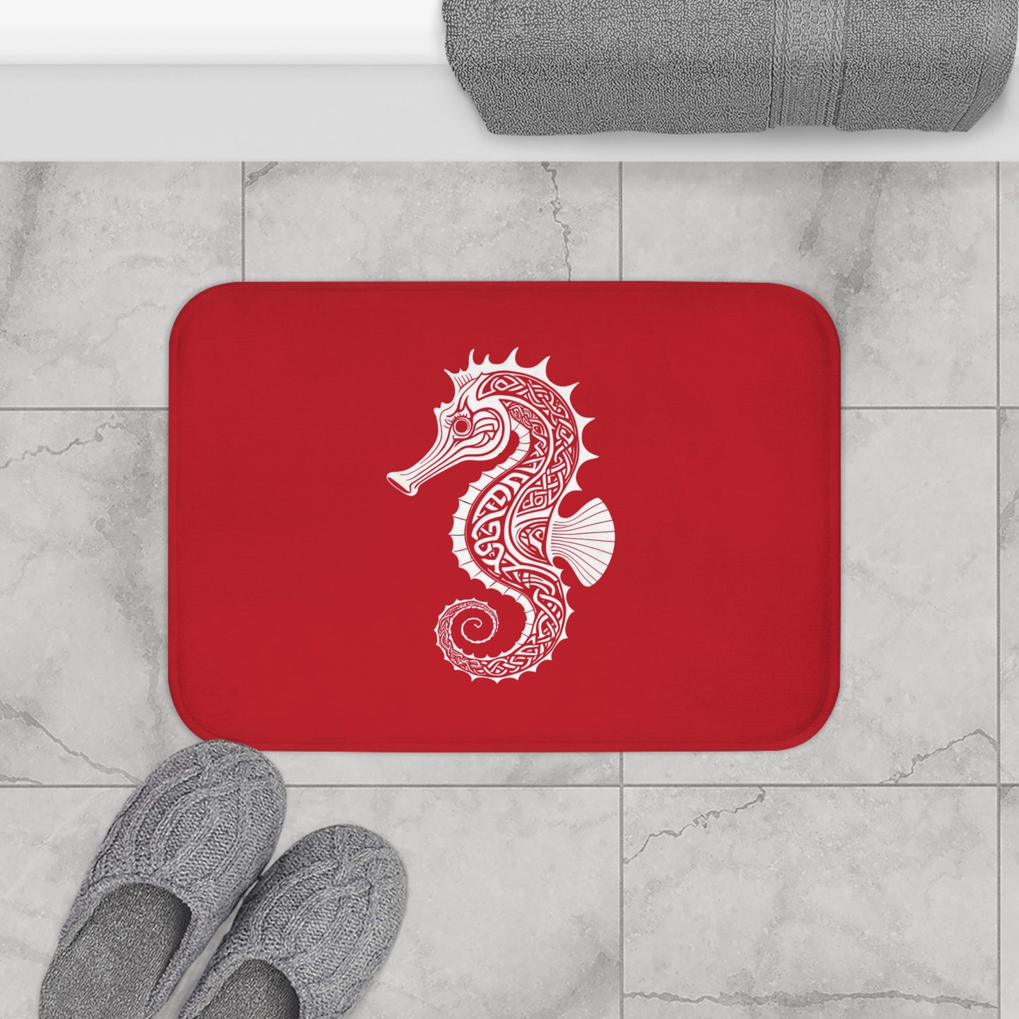 Tribal Bath Mat. Ocean Energy, Tribal Style