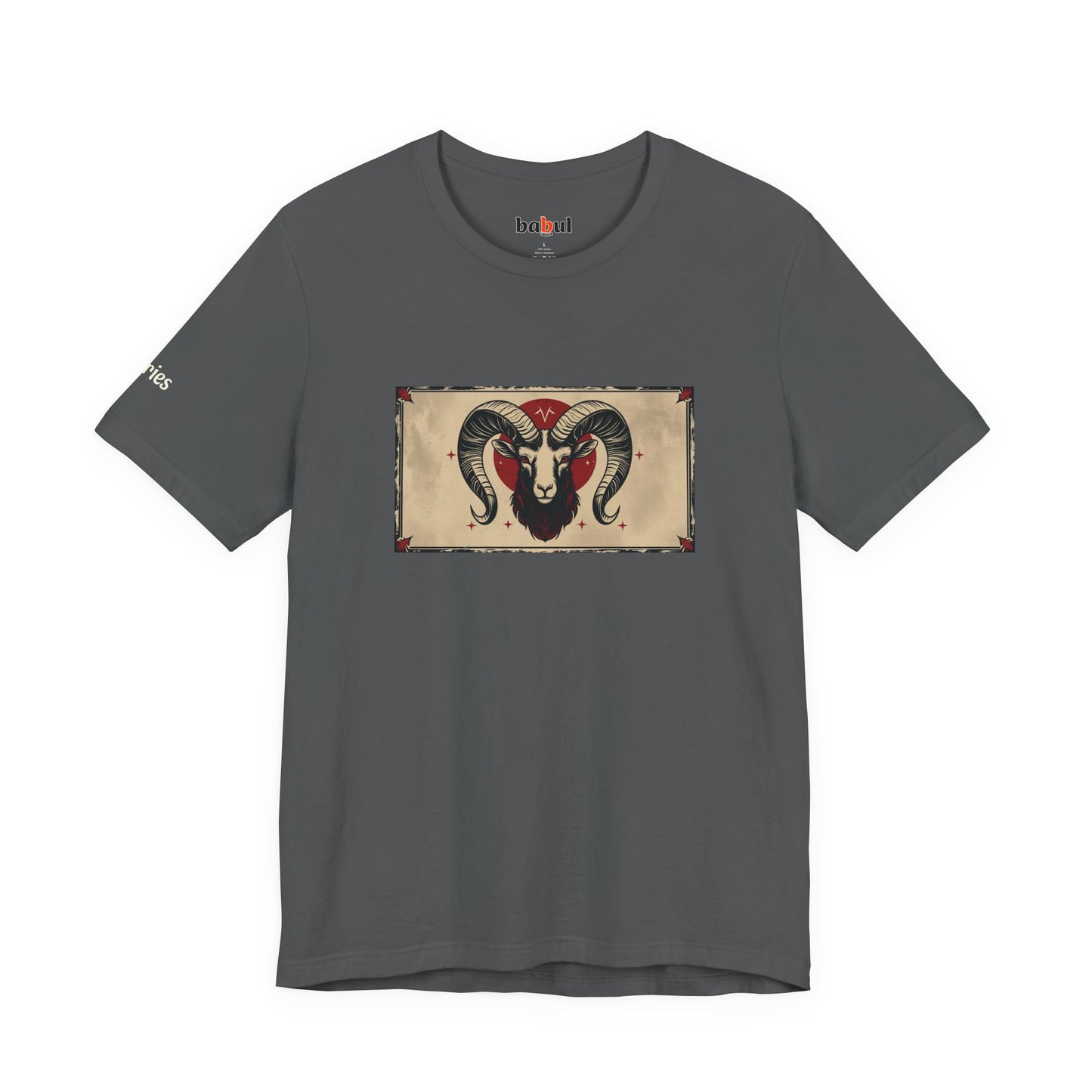 Aries - Gothic Zodiac T-Shirt. Zodiac in the Shadows