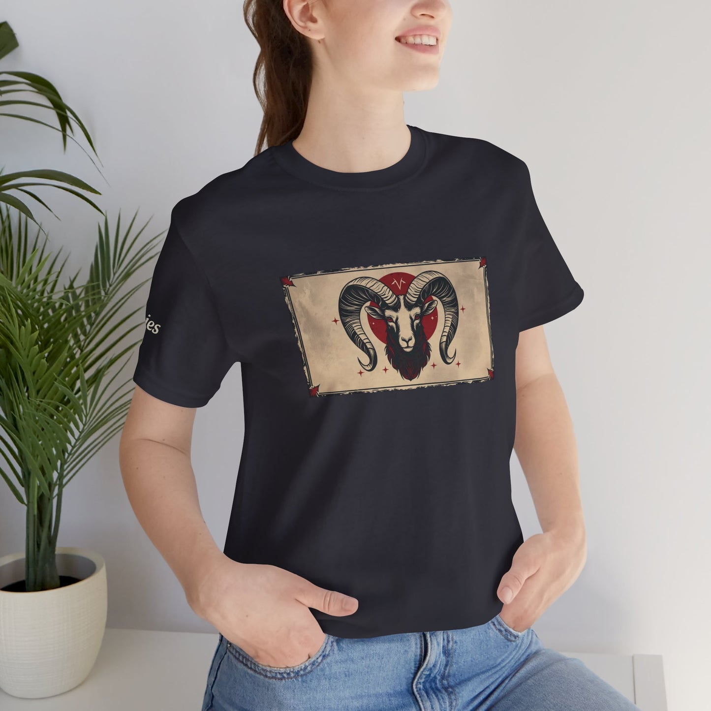 Aries - Gothic Zodiac T-Shirt. Zodiac in the Shadows