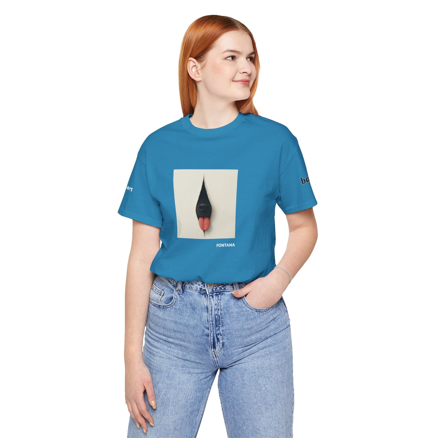 DOGART Unisex Jersey Dog T-Shirt - FONTANA - Iconic Painting Reimagined with Dogs