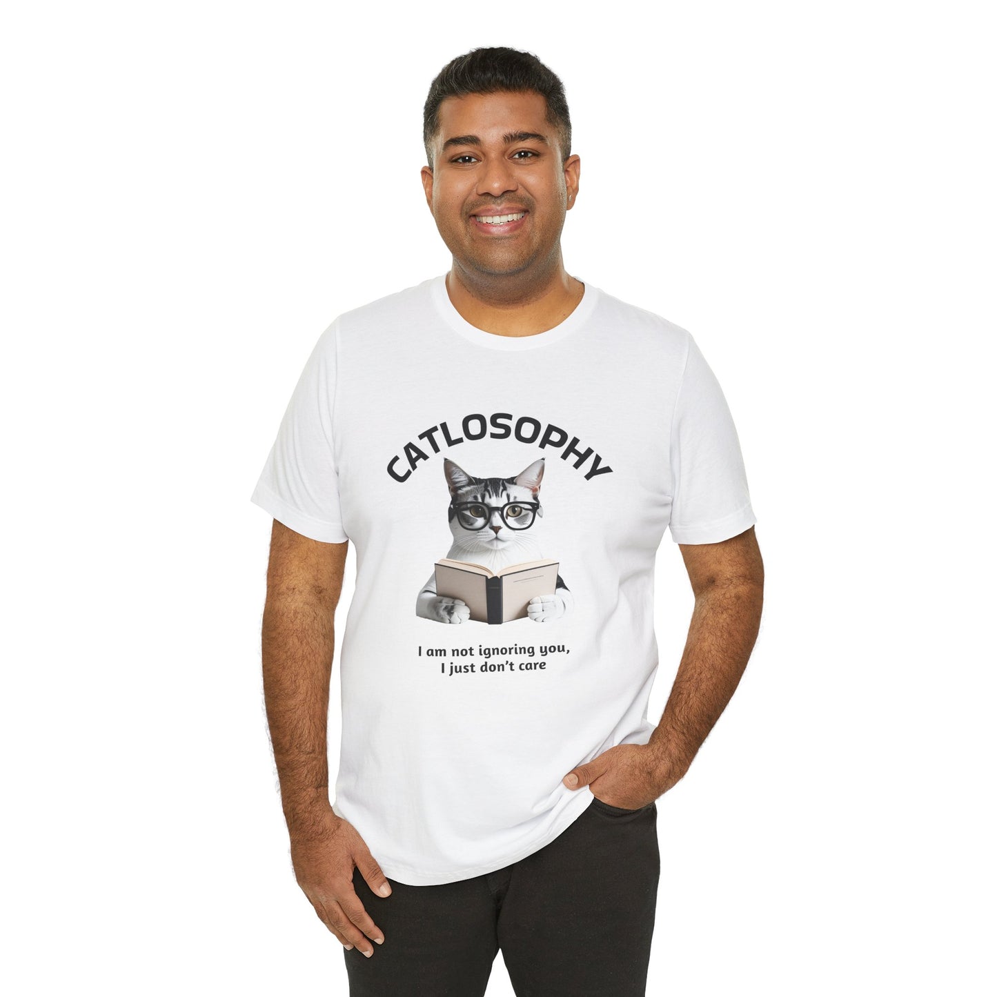 Catlosophy Unisex Jersey Short Sleeve Tee – "I am not ignoring you" Design