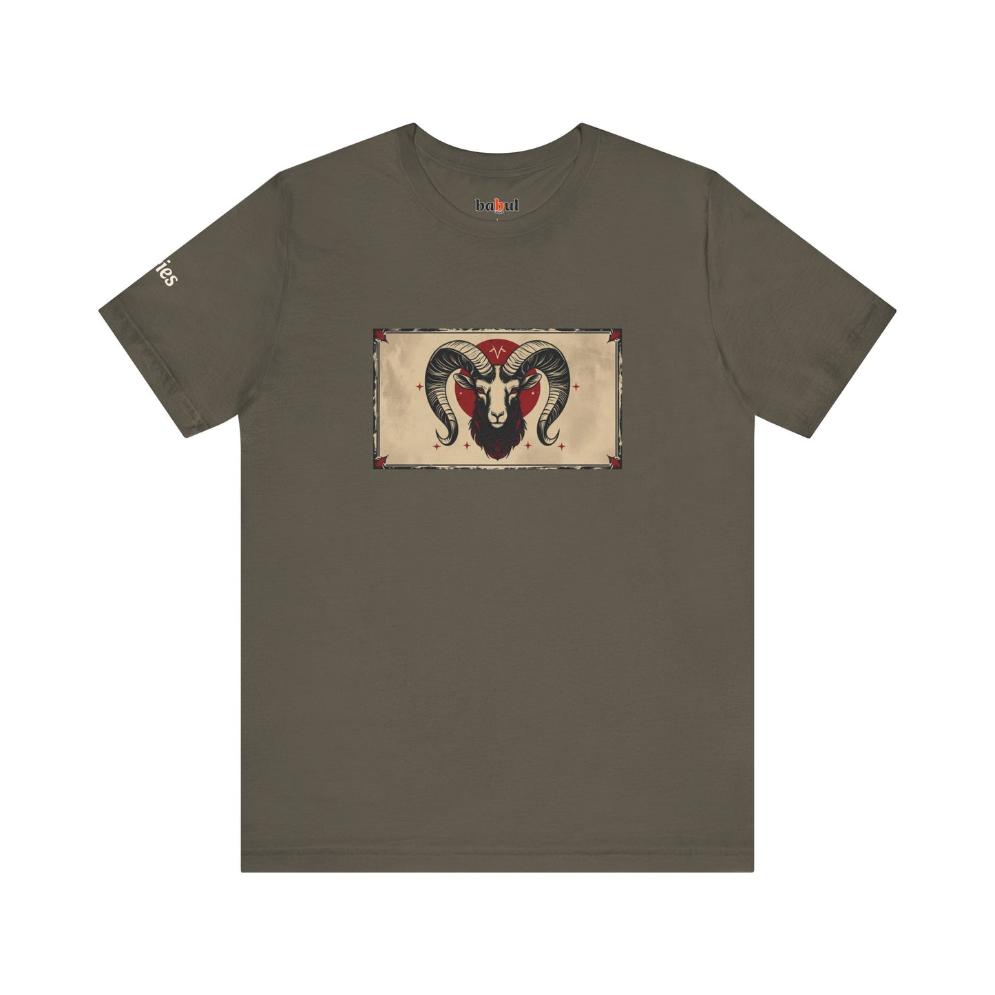 Aries - Gothic Zodiac T-Shirt. Zodiac in the Shadows