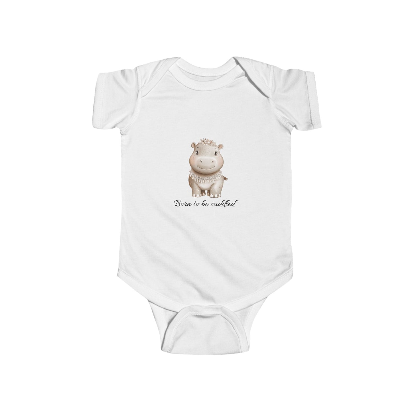 Adorable Baby Bodysuit with Cute Hippo Design