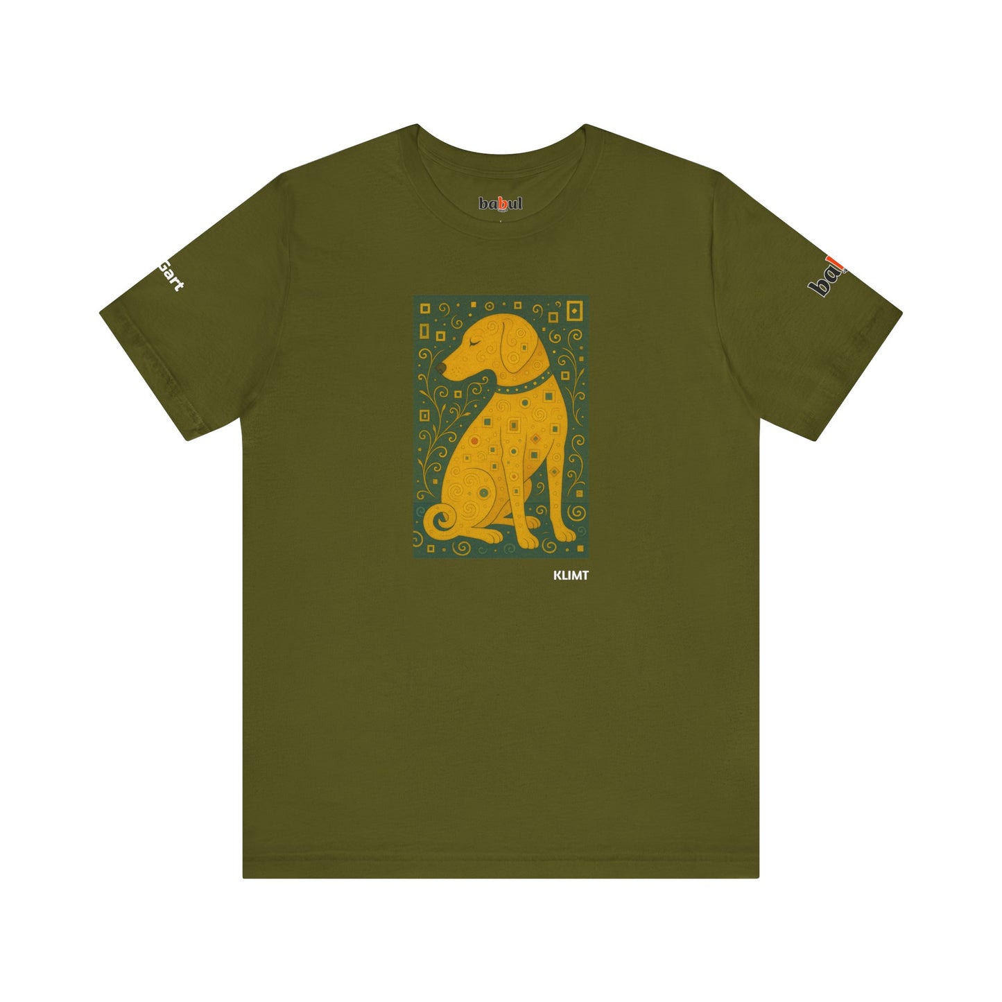 DOGART Unisex Jersey Dog T-Shirt - KLIMT - Iconic Painting Reimagined with Dogs