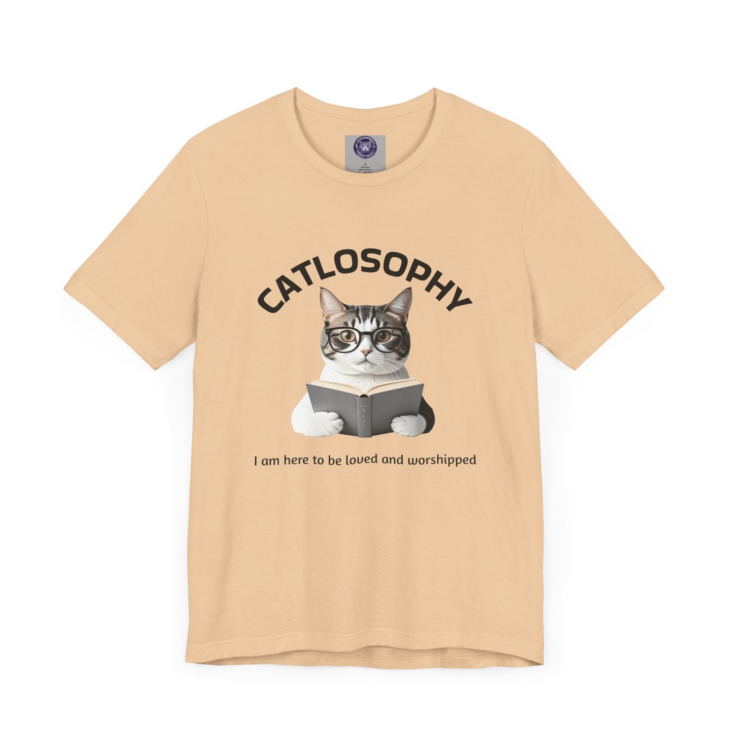 Catlosophy Unisex Jersey Short Sleeve Tee – "I am here to be loved" Design - BABUL T-Shirts