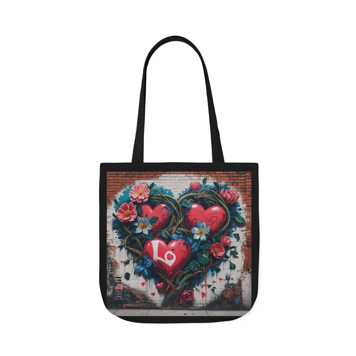 Artistic Surge - Eco-Friendly Canvas Tote Bag - LOVE HEARTS