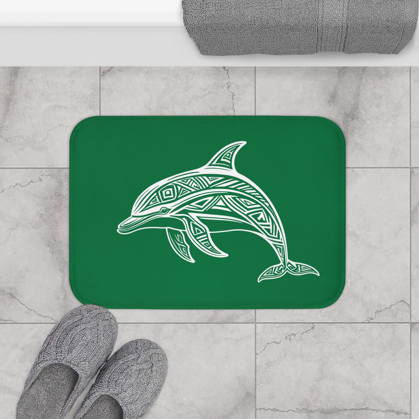 Tribal Bath Mat. Ocean Energy, Tribal Style