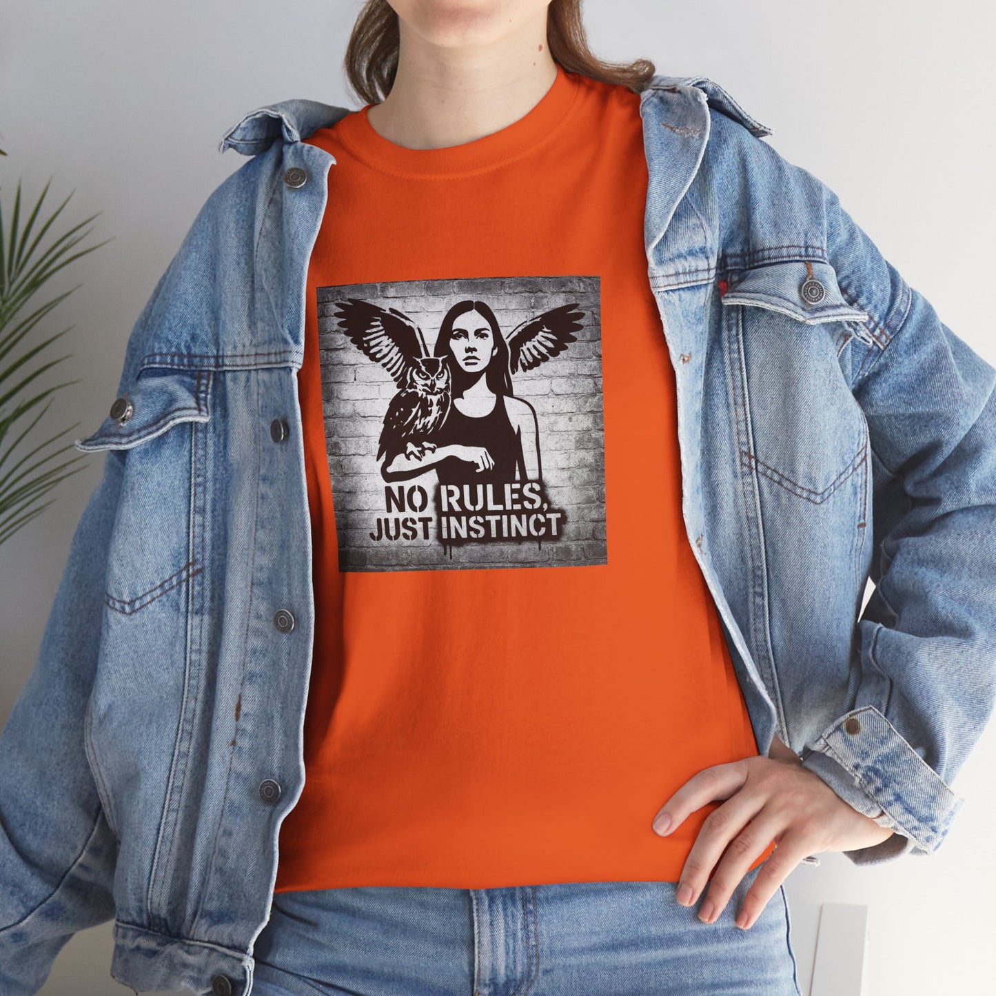 Rebel Graphic Tee - Unisex Heavy Cotton T-Shirt for the Wild at Heart. Rebel Tees, Born to Be Worn - NO RULES, JUST INSTINCT
