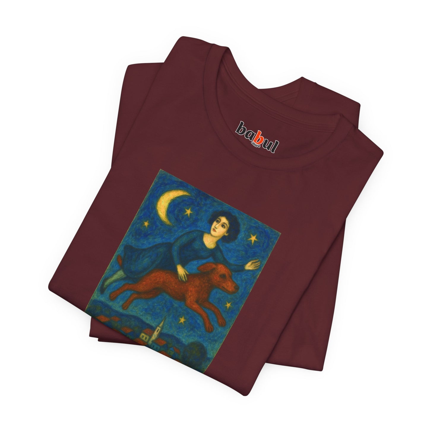 DOGART Unisex Jersey Dog T-Shirt - MARC CHAGALL - Iconic Painting Reimagined with Dogs