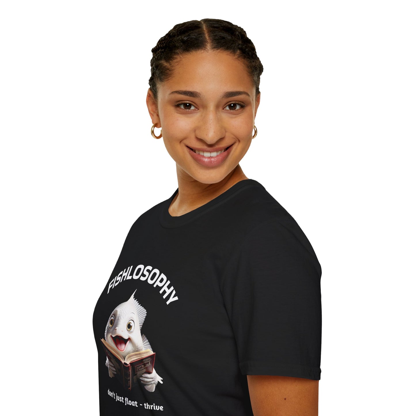 Fishlosophy Unisex T-Shirt - Ocean Vibes and Life's Questions Design - PEARLS OF WISDOM FROM THE FISH WORLD