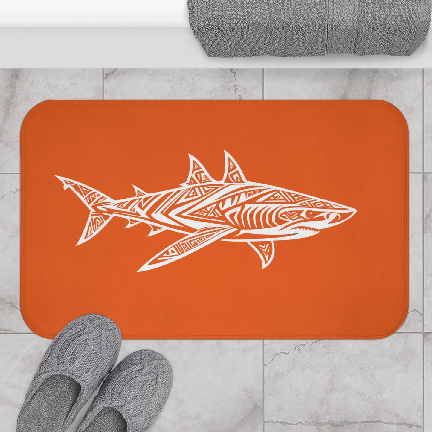 Tribal Bath Mat. Ocean Energy, Tribal Style