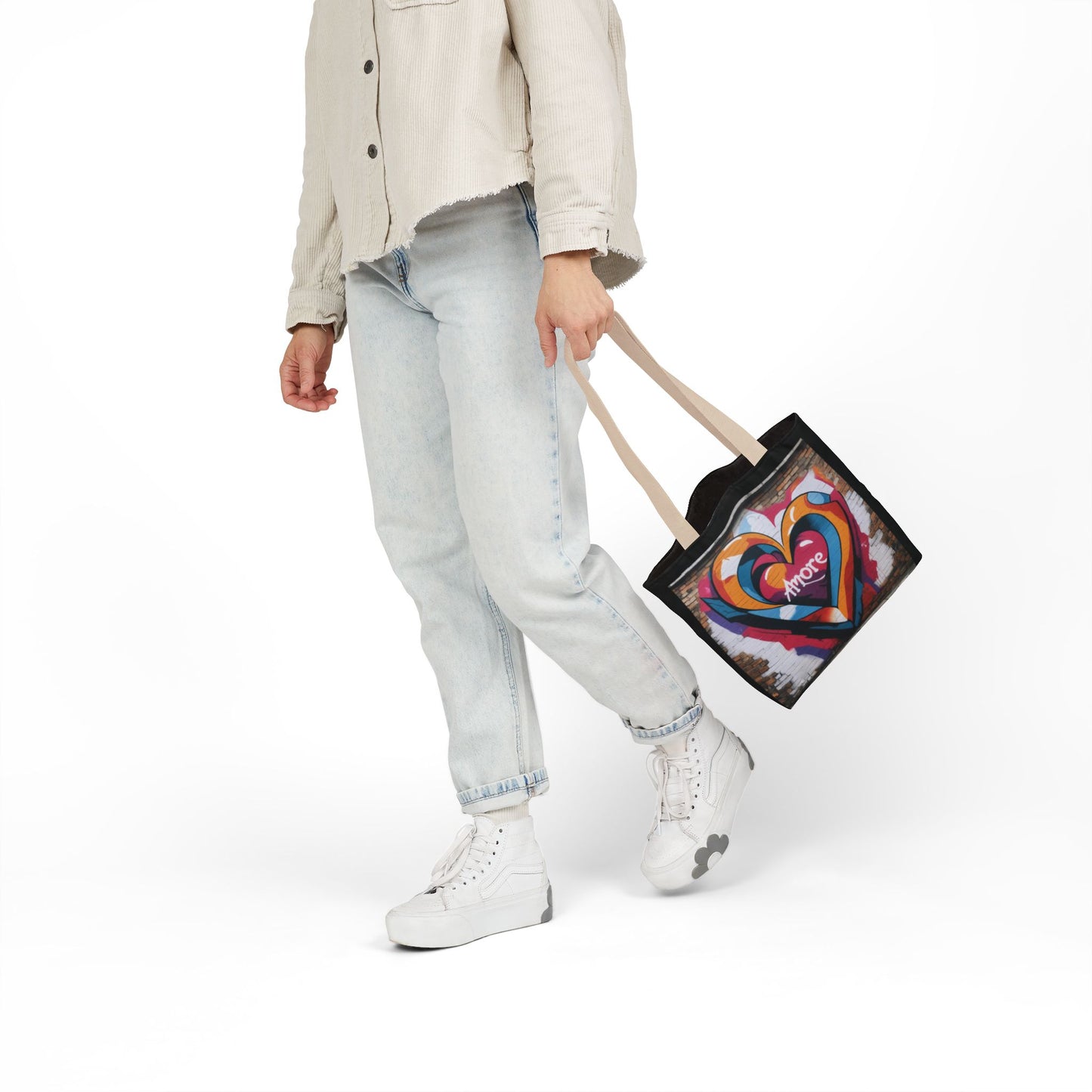 Artistic Surge - Eco-Friendly Canvas Tote Bag - HEART