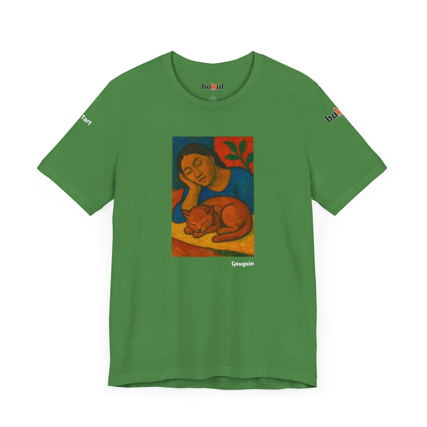 CATART Unisex Jersey Cat T-Shirt - GAUGUIN - Iconic Painting Reimagined with Cats