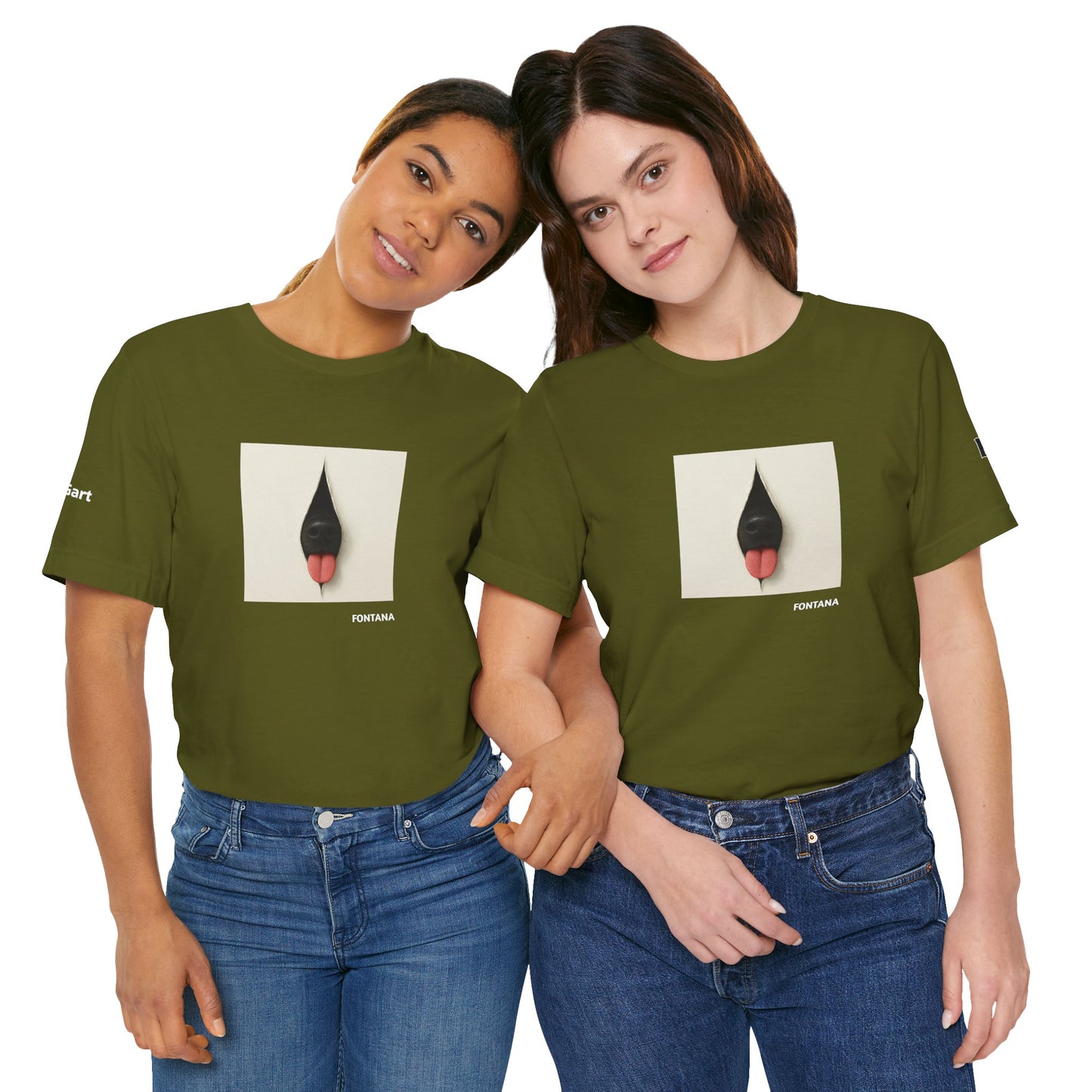 DOGART Unisex Jersey Dog T-Shirt - FONTANA - Iconic Painting Reimagined with Dogs