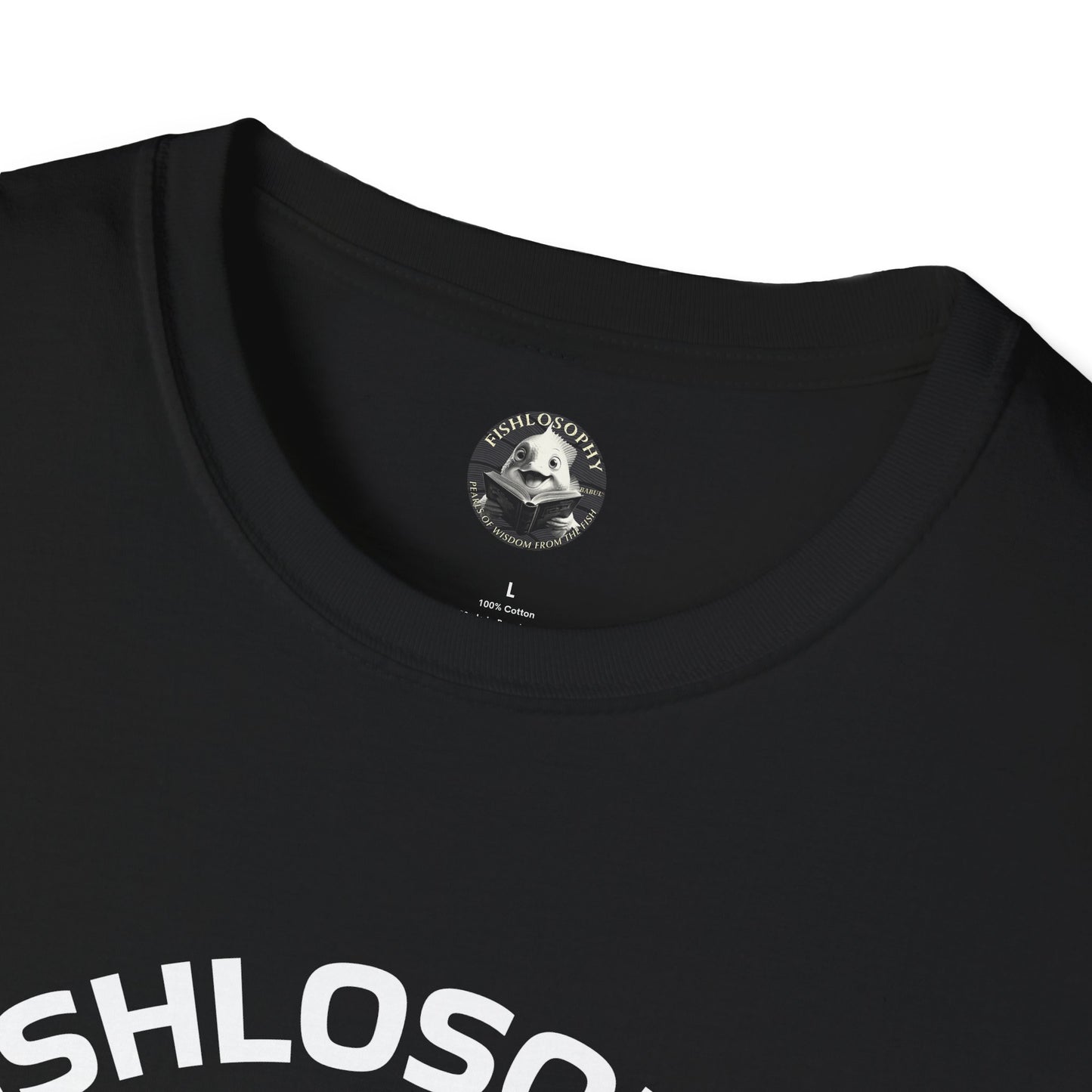 Fishlosophy Unisex T-Shirt - Ocean Vibes and Life's Questions Design - A Smart Fish Knows That Not Everything Is As It Seems