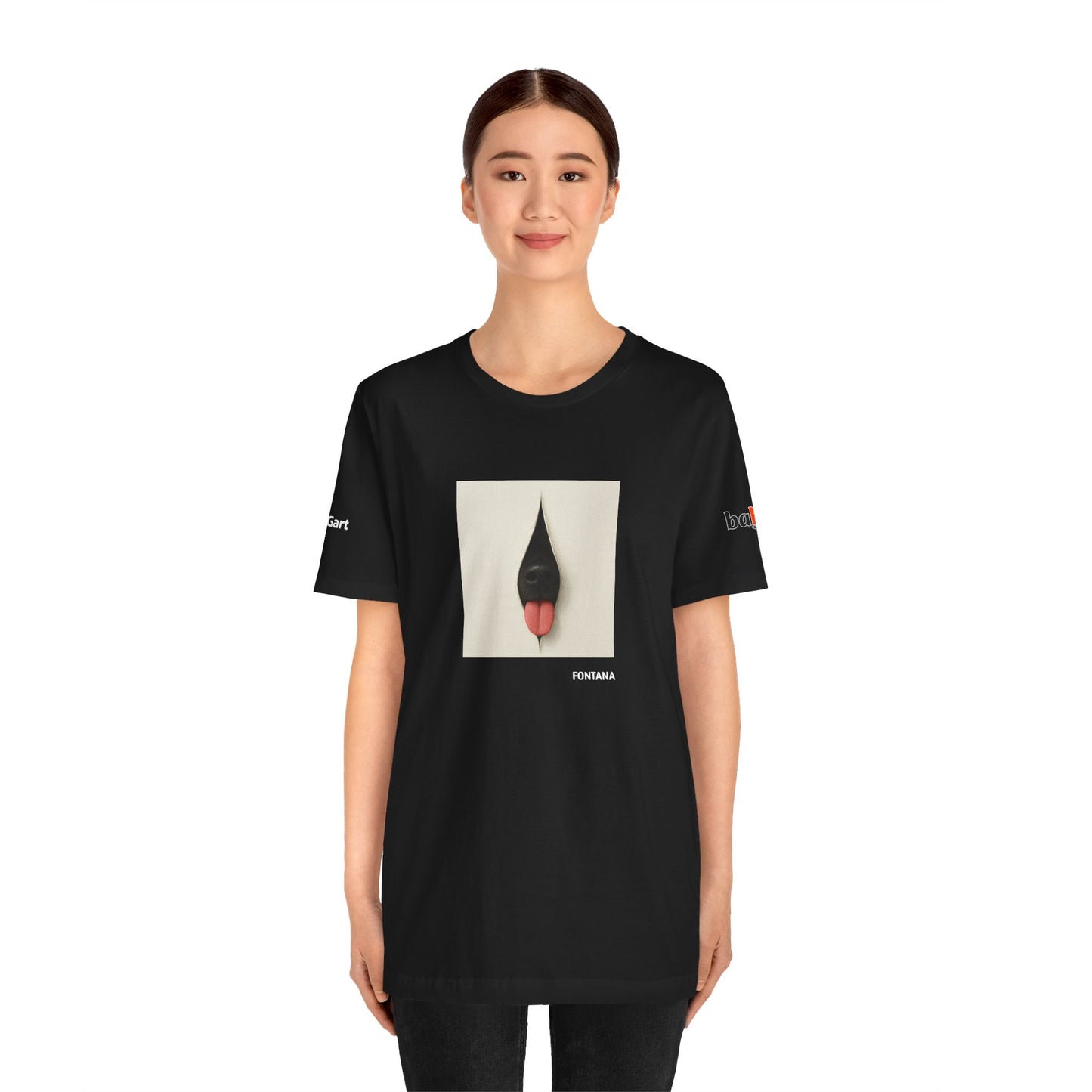 DOGART Unisex Jersey Dog T-Shirt - FONTANA - Iconic Painting Reimagined with Dogs