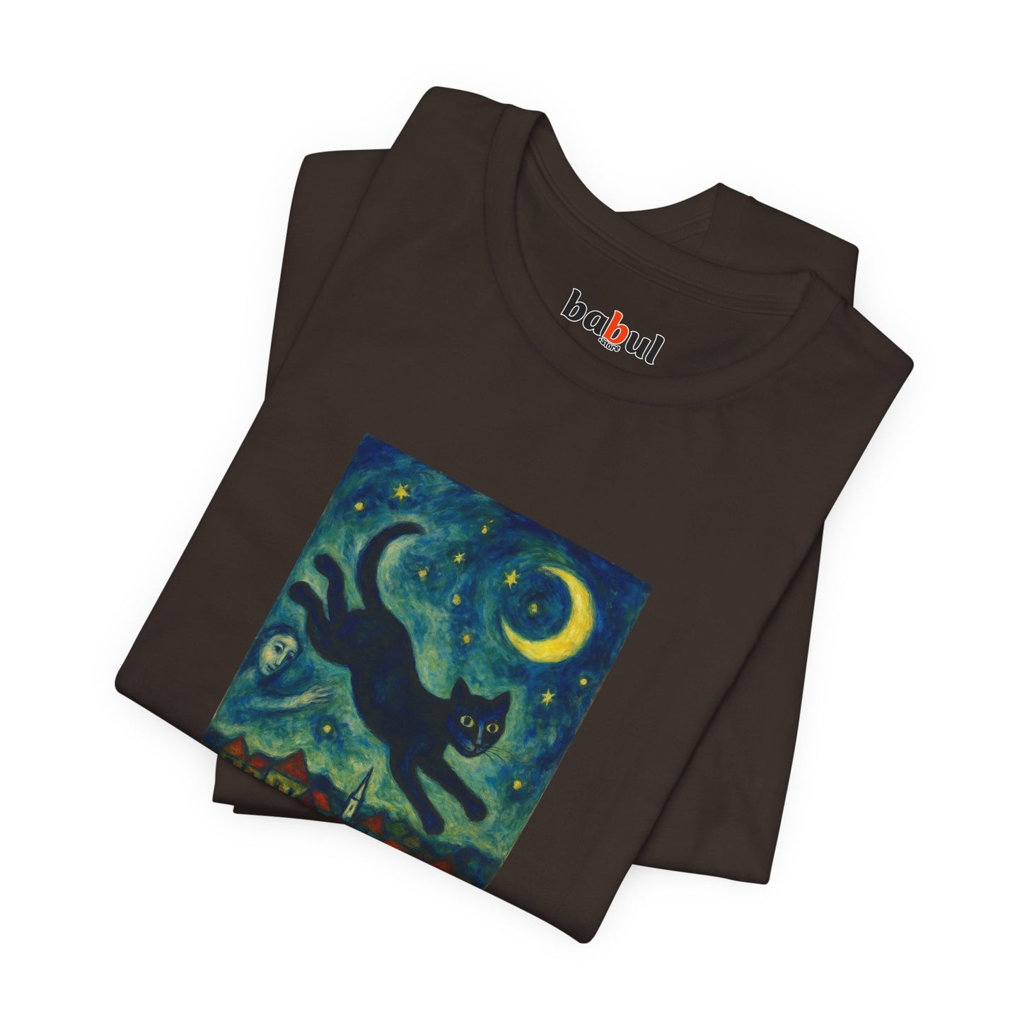 CATART Unisex Jersey Cat T-Shirt - MARC CHAGALL - Iconic Painting Reimagined with Cats