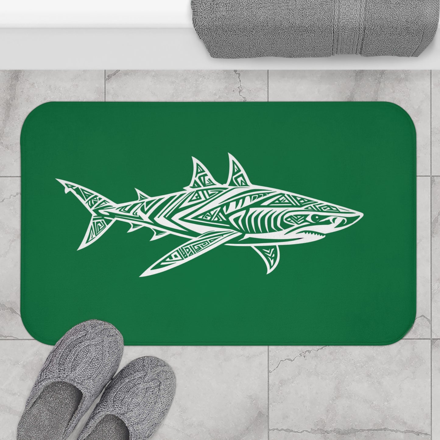 Tribal Bath Mat. Ocean Energy, Tribal Style