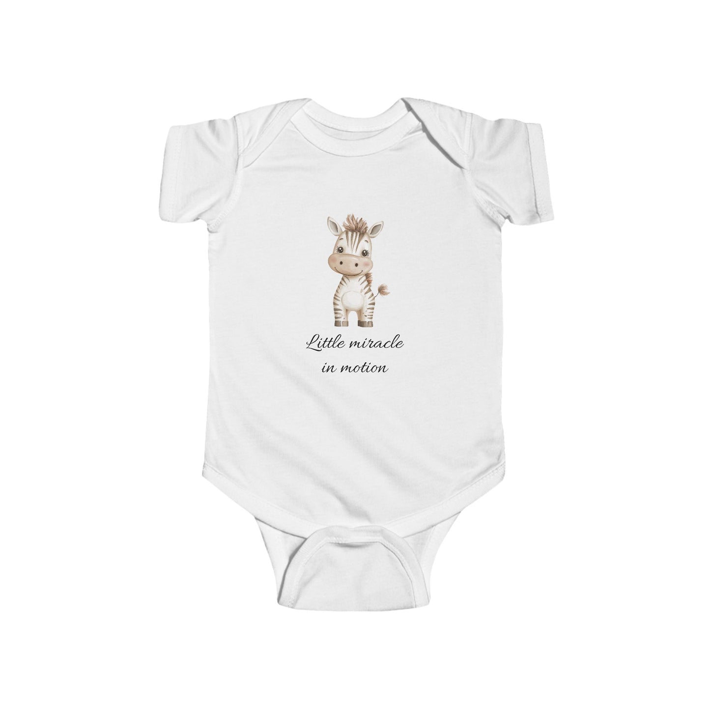 Adorable Baby Bodysuit with Cute Zebra Design