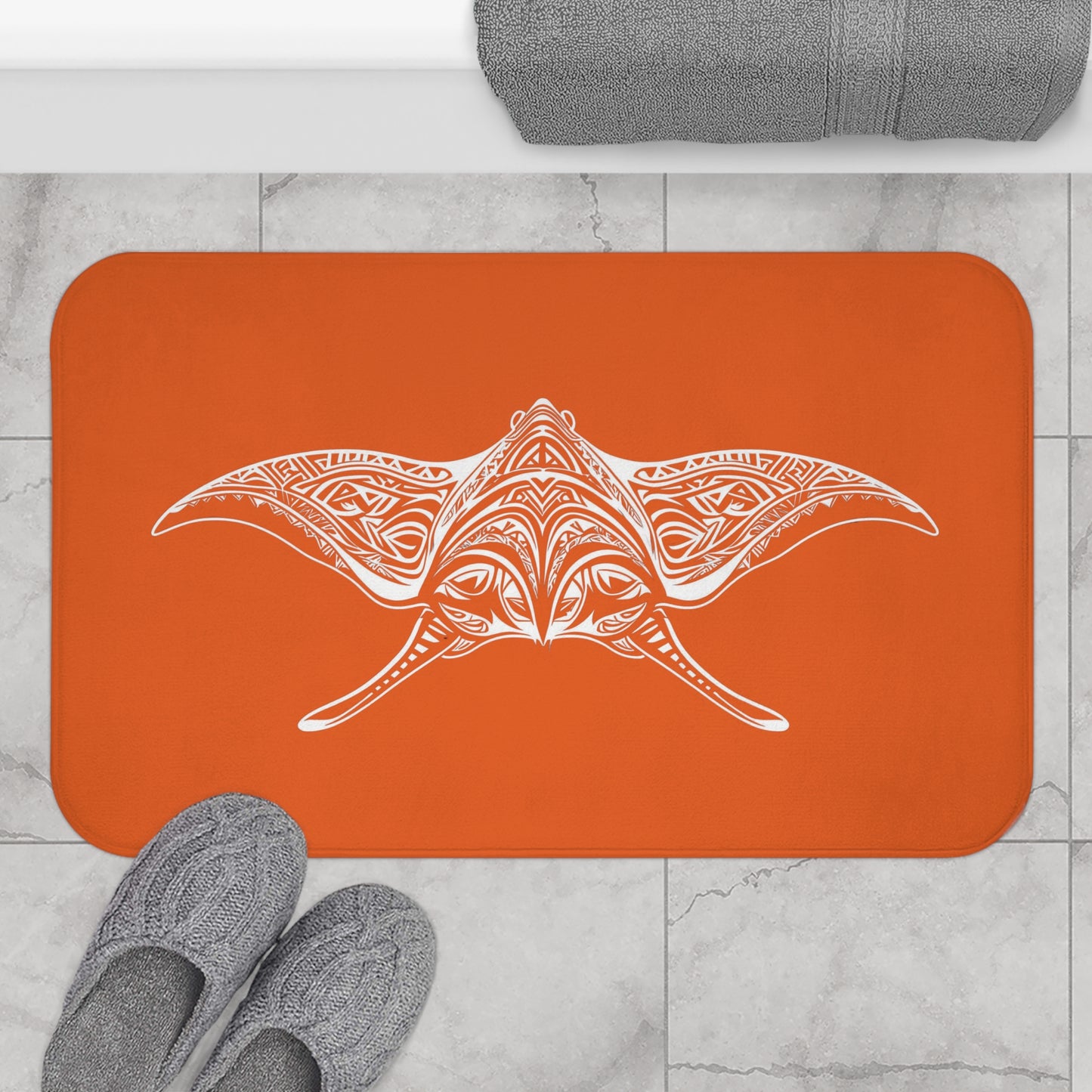 Tribal Bath Mat. Ocean Energy, Tribal Style
