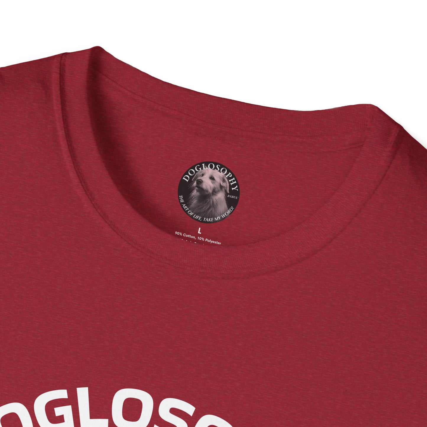 Doglosophy Unisex Softstyle T-Shirt - "Happiness is a Warm Sunbeam" Design