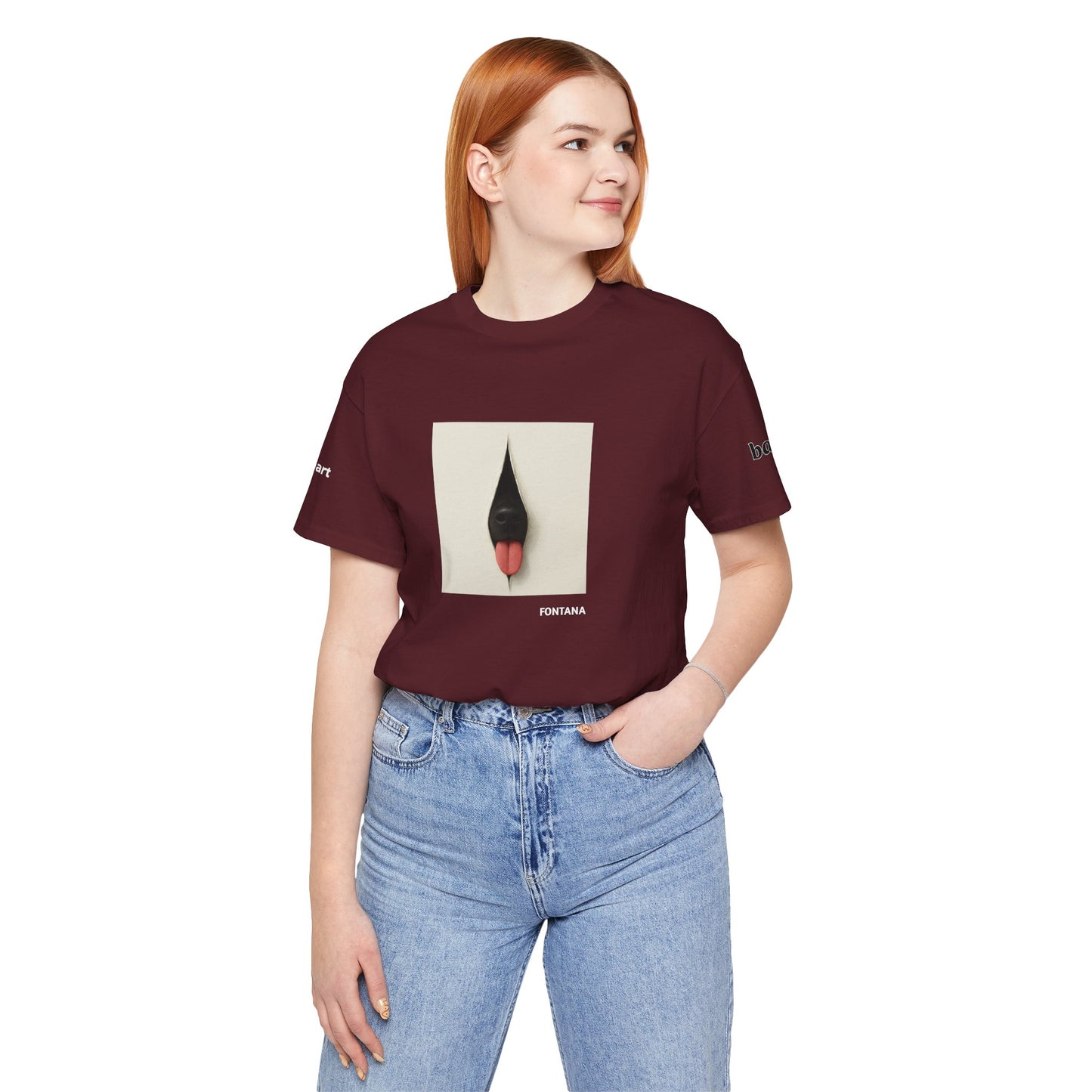 DOGART Unisex Jersey Dog T-Shirt - FONTANA - Iconic Painting Reimagined with Dogs