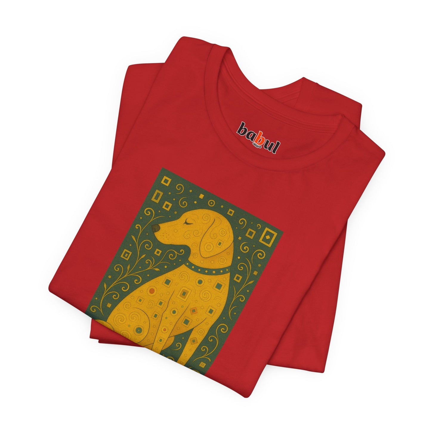 DOGART Unisex Jersey Dog T-Shirt - KLIMT - Iconic Painting Reimagined with Dogs