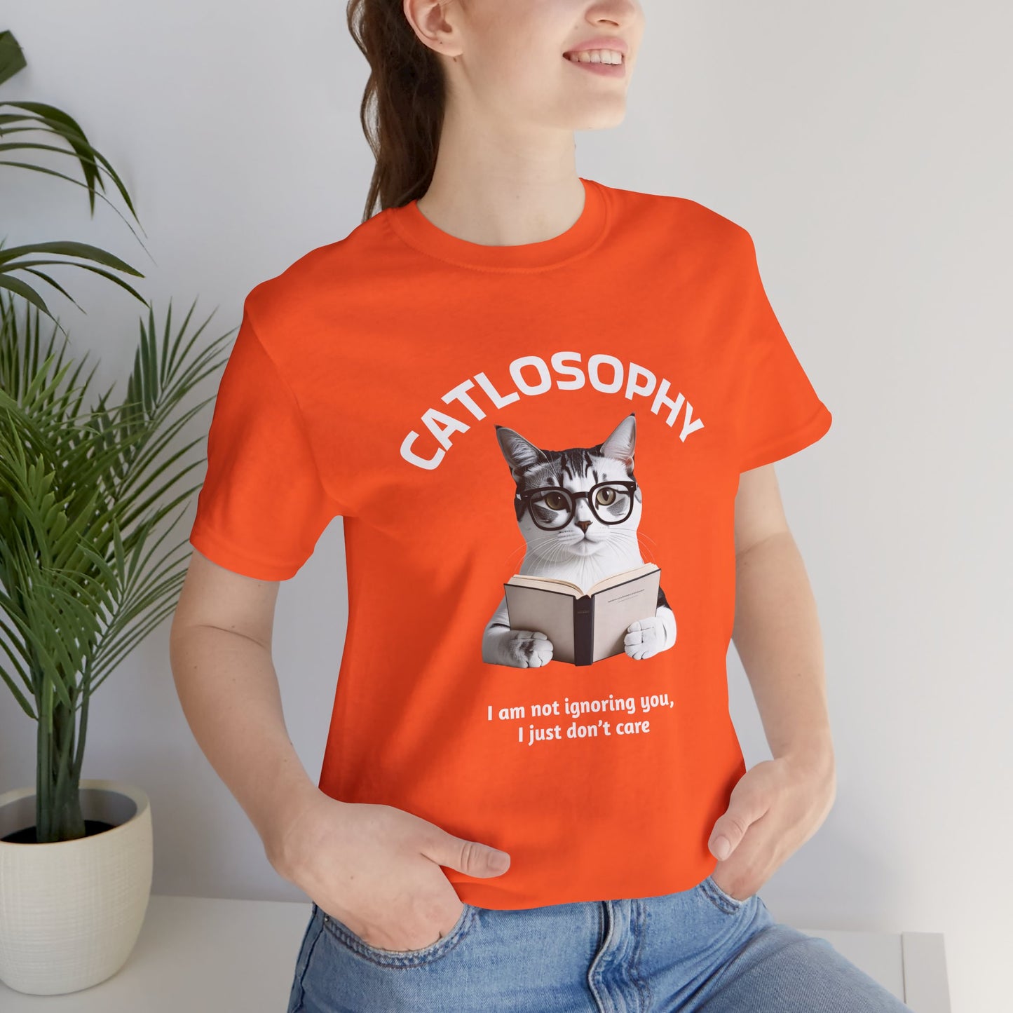 Catlosophy Unisex Jersey Short Sleeve Tee – "I am not ignoring you" Design