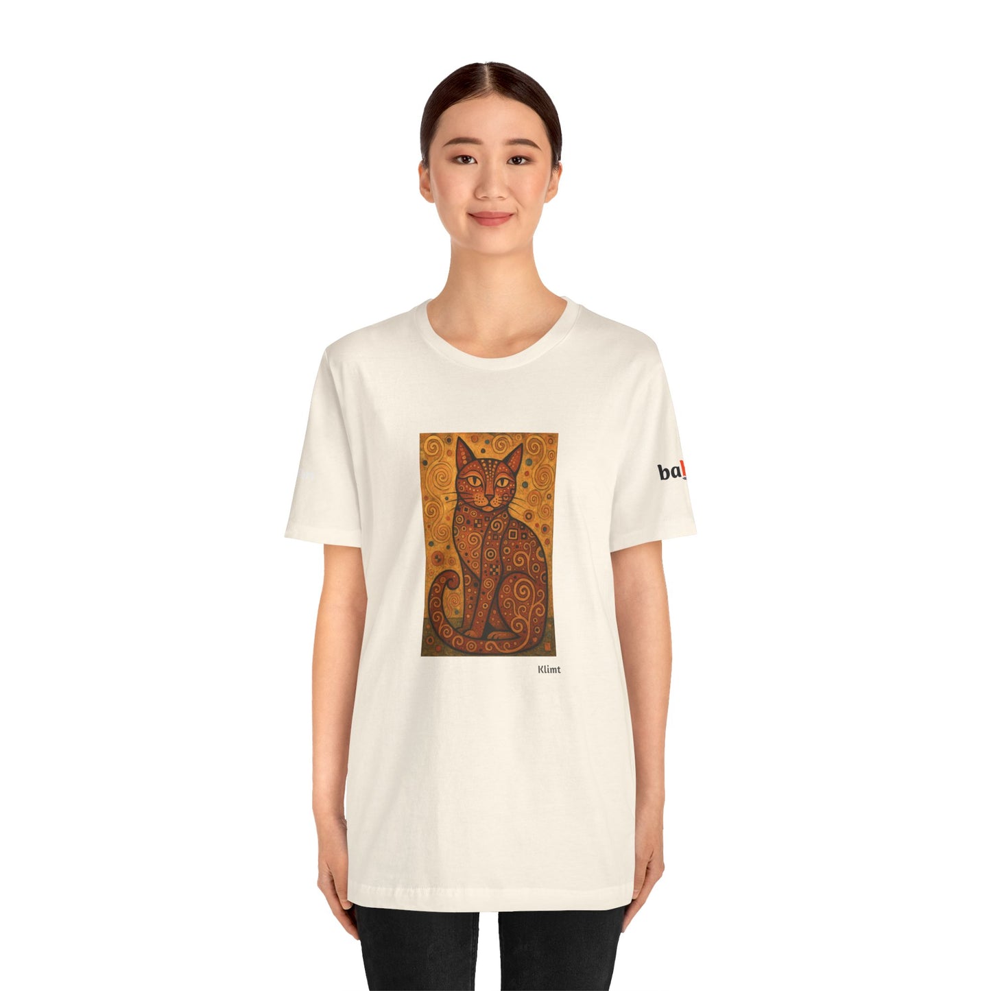 CATART Unisex Jersey Cat T-Shirt - KLIMT - Iconic Painting Reimagined with Cats