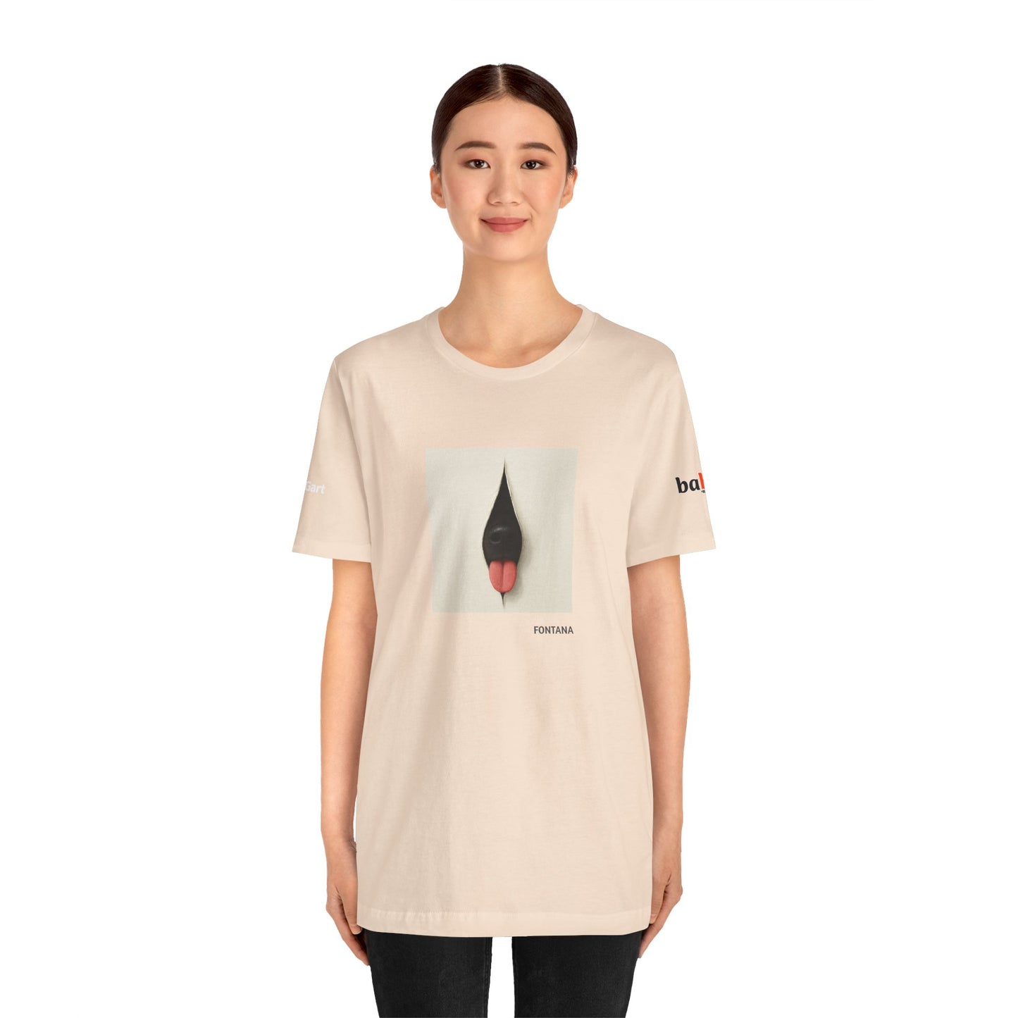 DOGART Unisex Jersey Dog T-Shirt - FONTANA - Iconic Painting Reimagined with Dogs