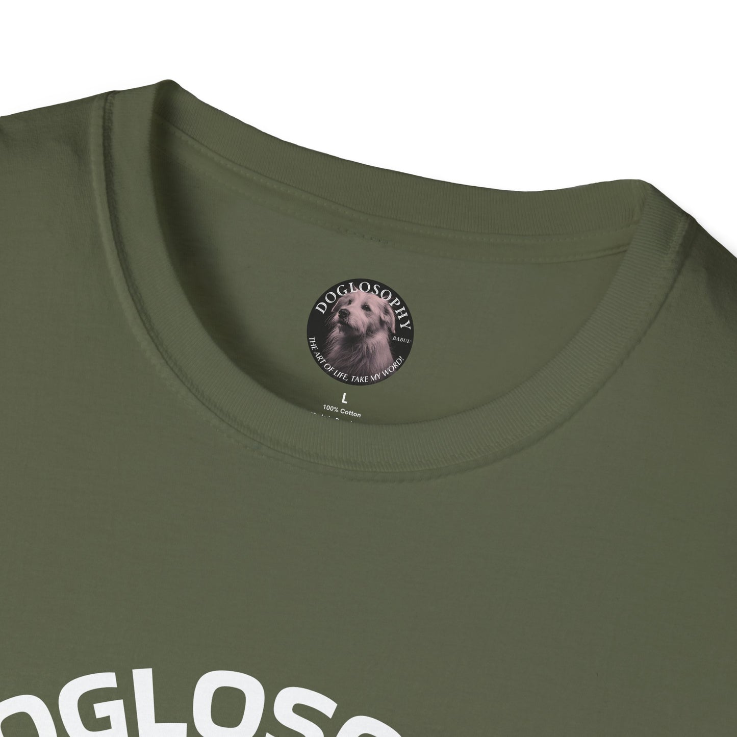 Doglosophy Unisex Softstyle T-Shirt - "Happiness is a Warm Sunbeam" Design