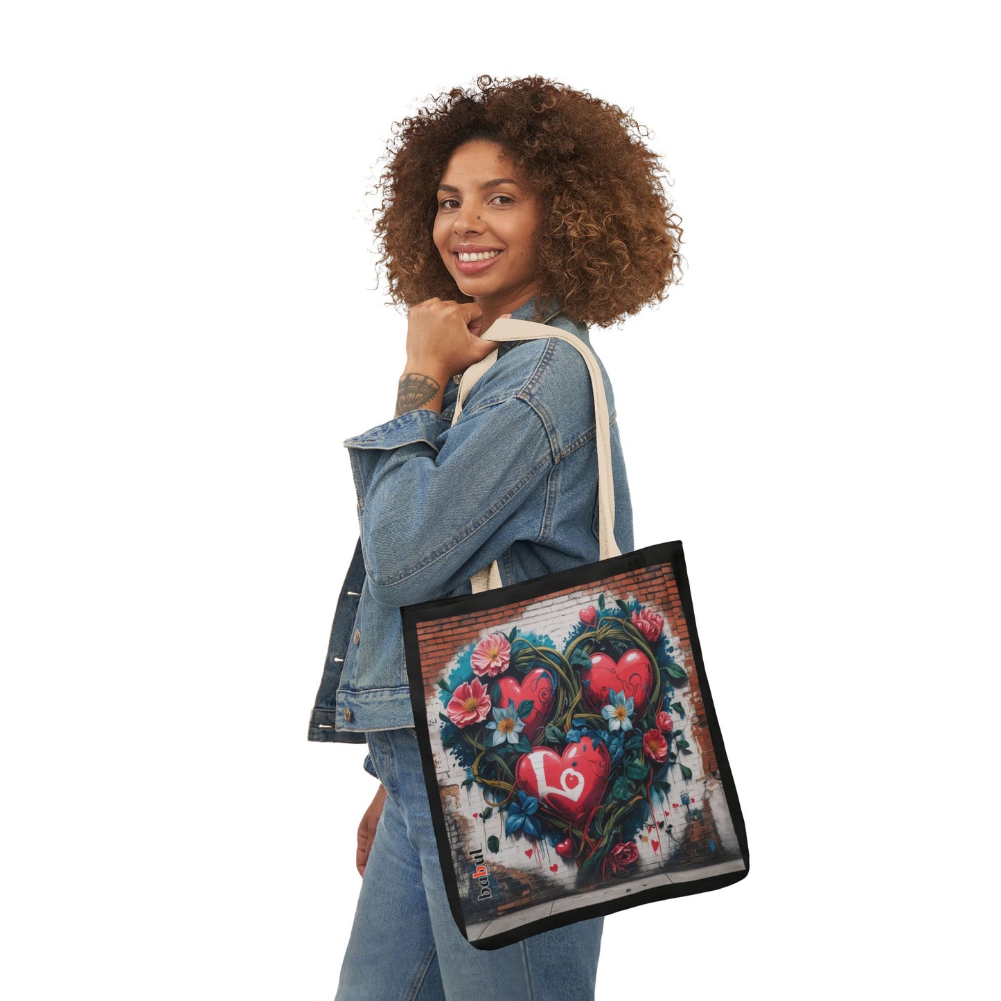 Artistic Surge - Eco-Friendly Canvas Tote Bag - LOVE HEARTS