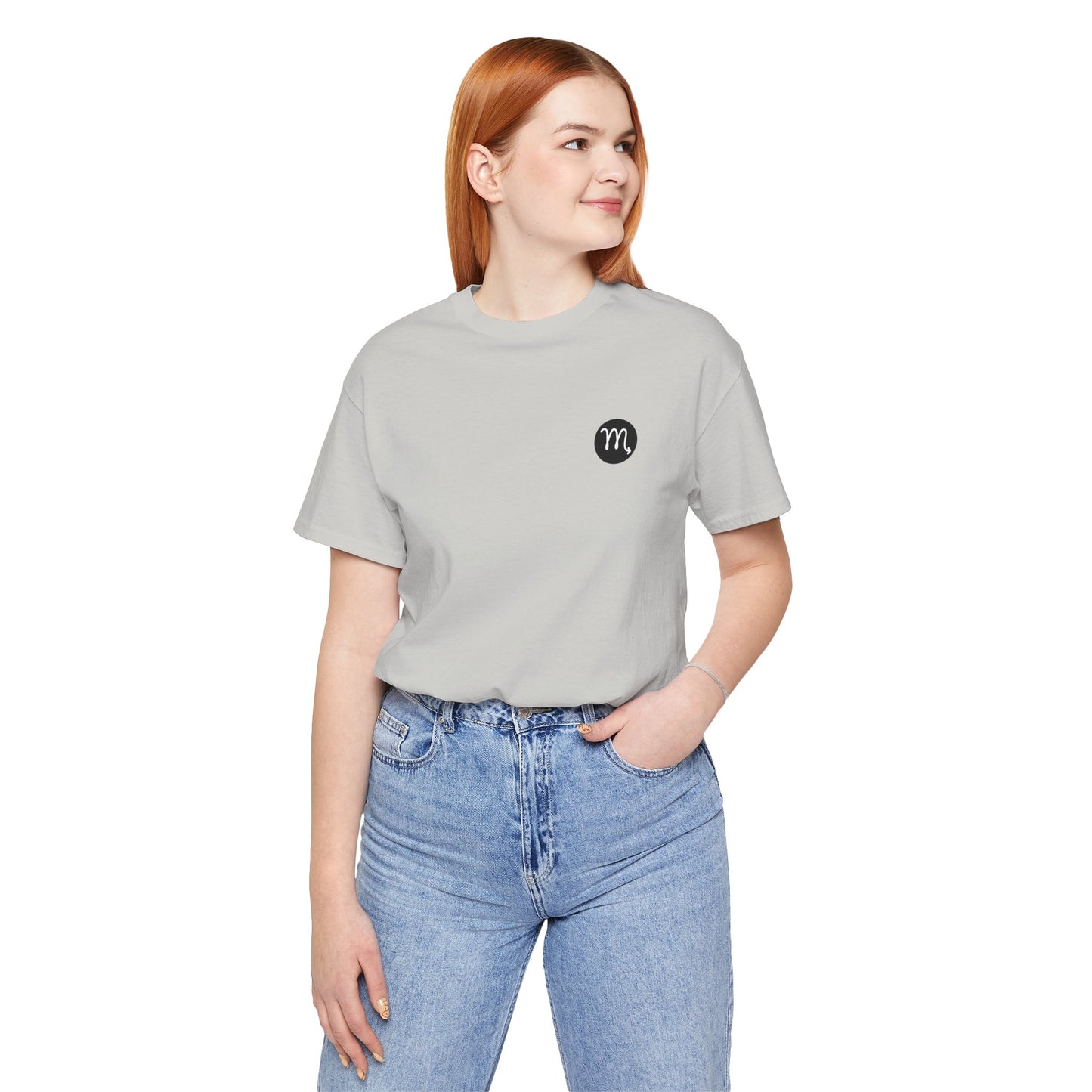 Scorpio - Gothic Zodiac T-Shirt. Blue graphic on the back. Zodiac in the Shadows