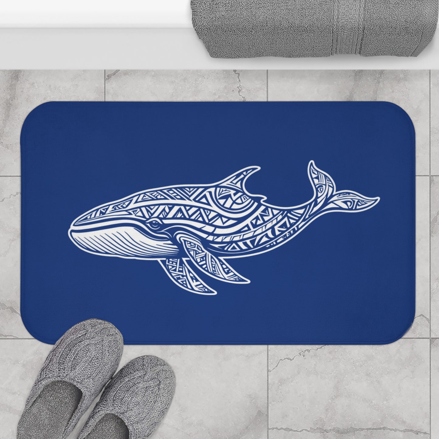 Tribal Bath Mat. Ocean Energy, Tribal Style