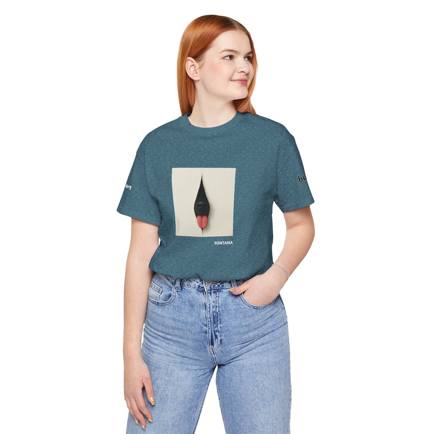 DOGART Unisex Jersey Dog T-Shirt - FONTANA - Iconic Painting Reimagined with Dogs