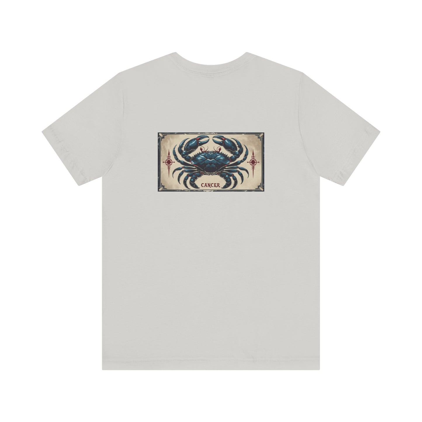 Cancer - Gothic Zodiac T-Shirt. Blue graphic on the back. Zodiac in the Shadows