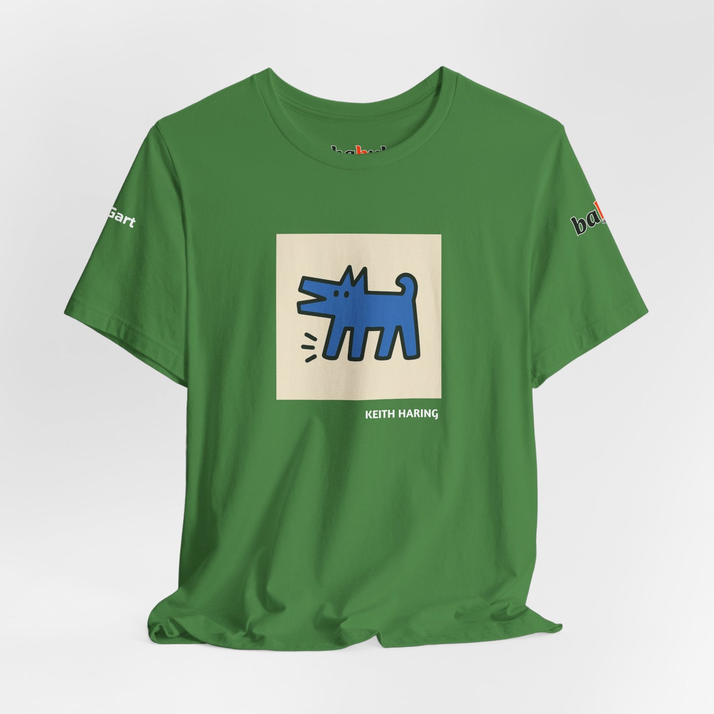 DOGART Unisex Jersey Cat T-Shirt - KEITH HARING - Iconic Painting Reimagined with Dogs
